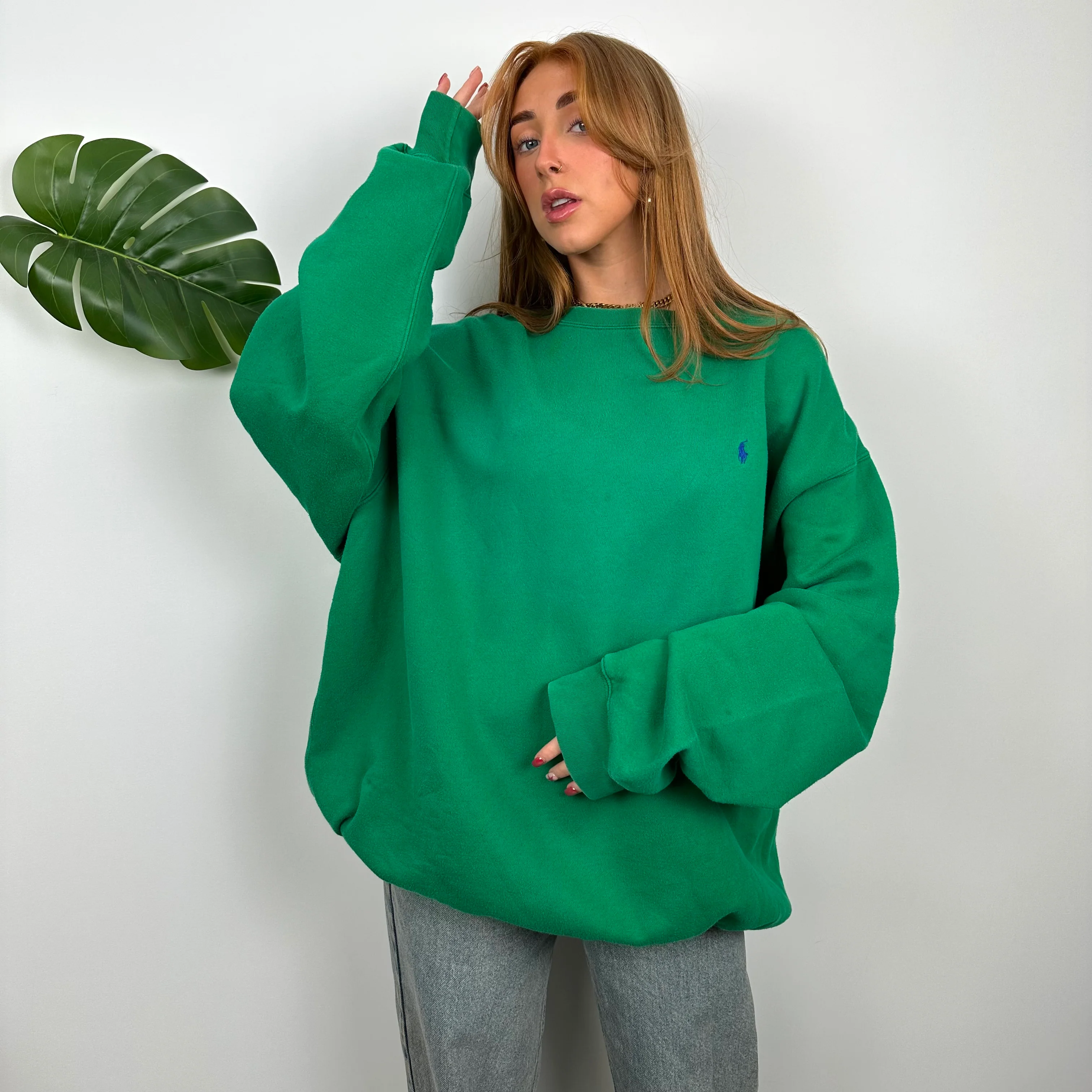 Polo Ralph Lauren Green Embroidered Logo Sweatshirt (XL) - Image 4