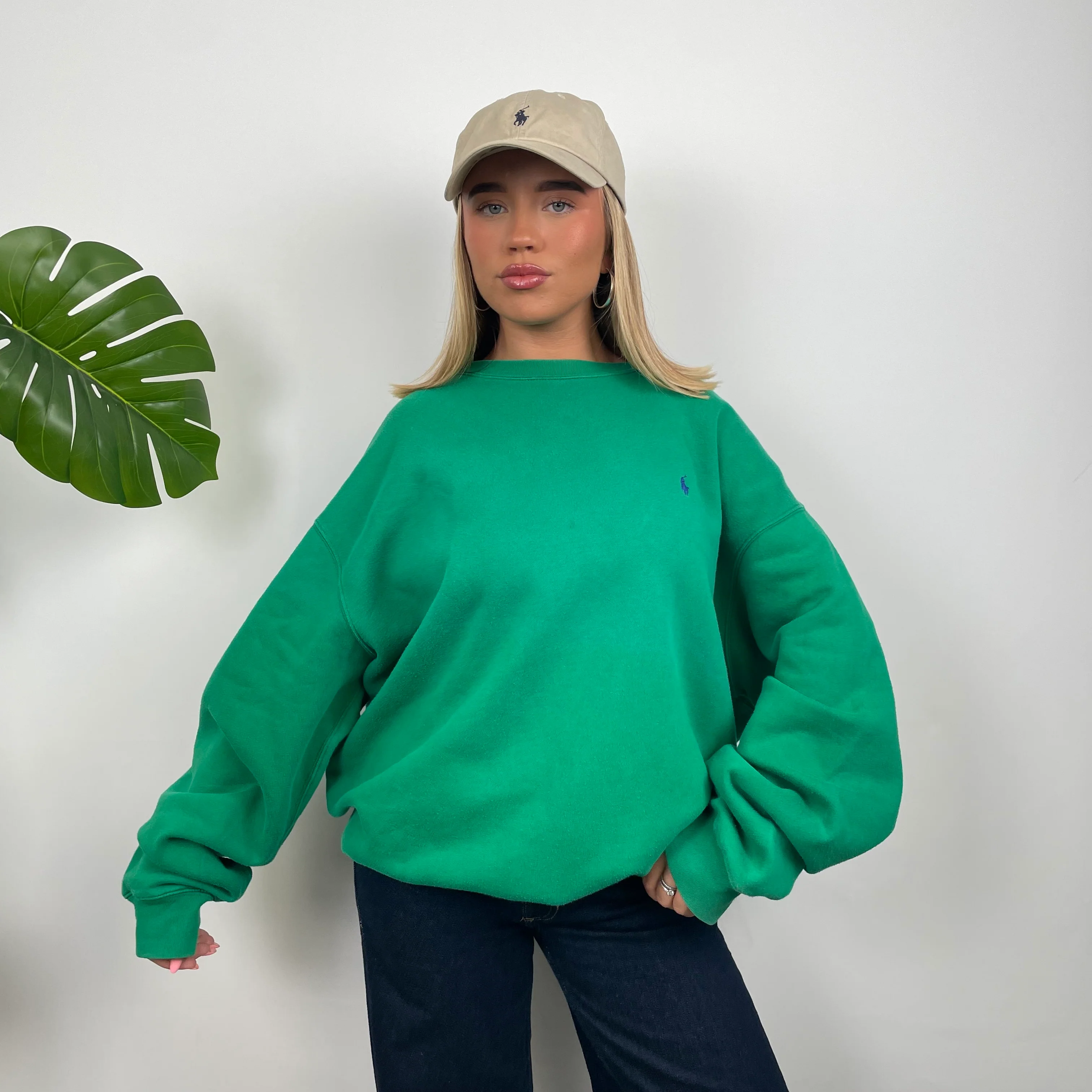 Polo Ralph Lauren Green Embroidered Logo Sweatshirt (XL) - Image 2