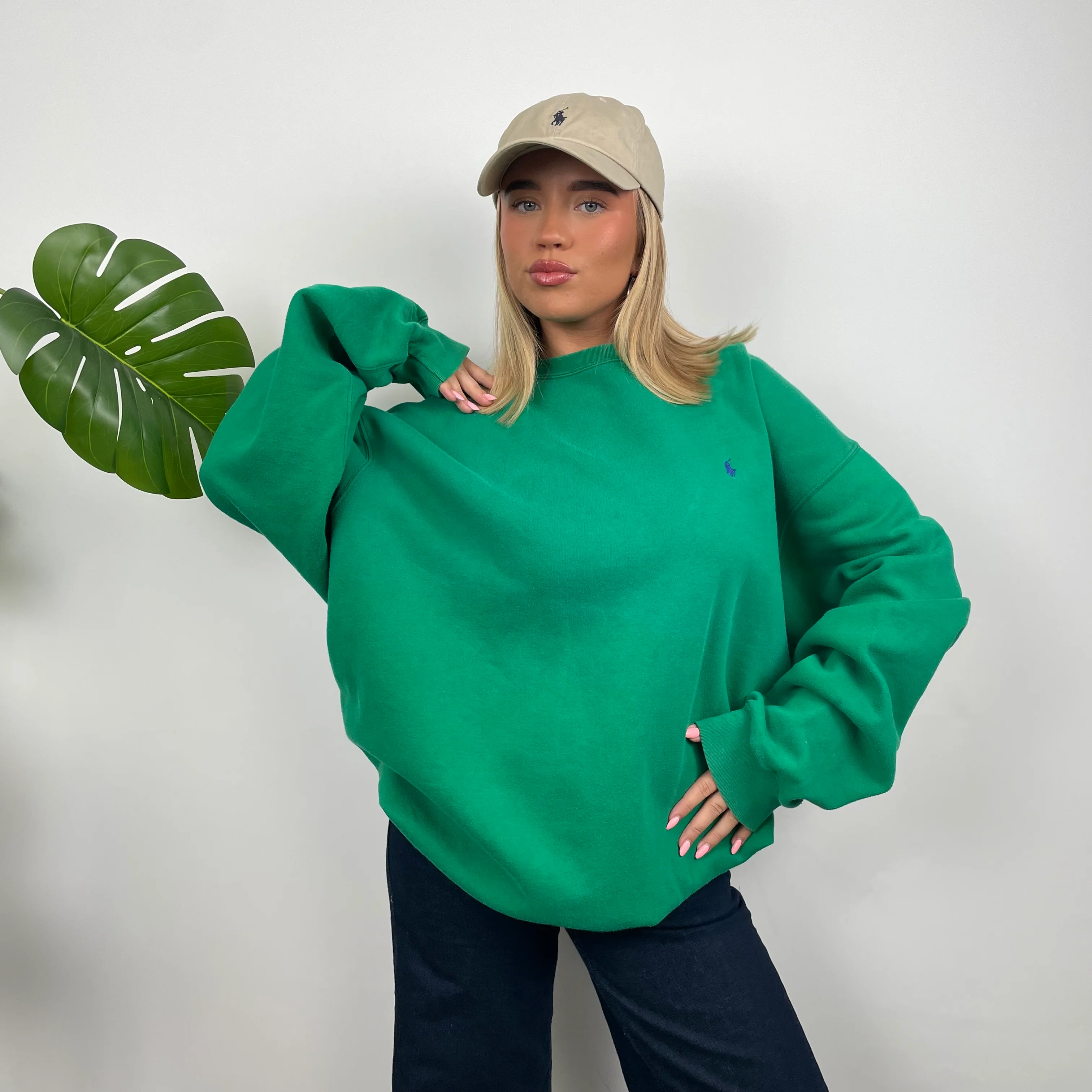 Polo Ralph Lauren Green Embroidered Logo Sweatshirt (XL) - Image 6