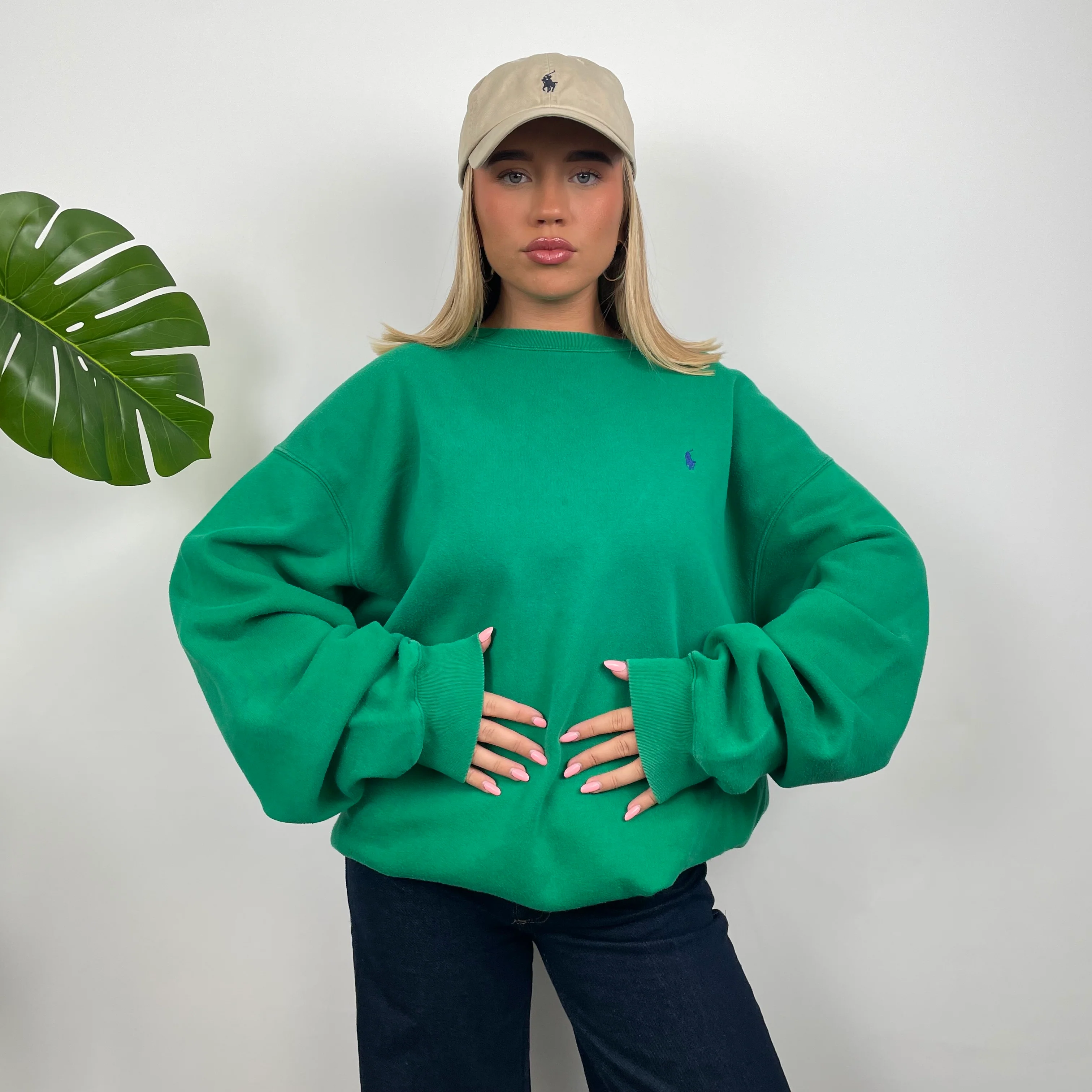 Polo Ralph Lauren Green Embroidered Logo Sweatshirt (XL) - Image 8