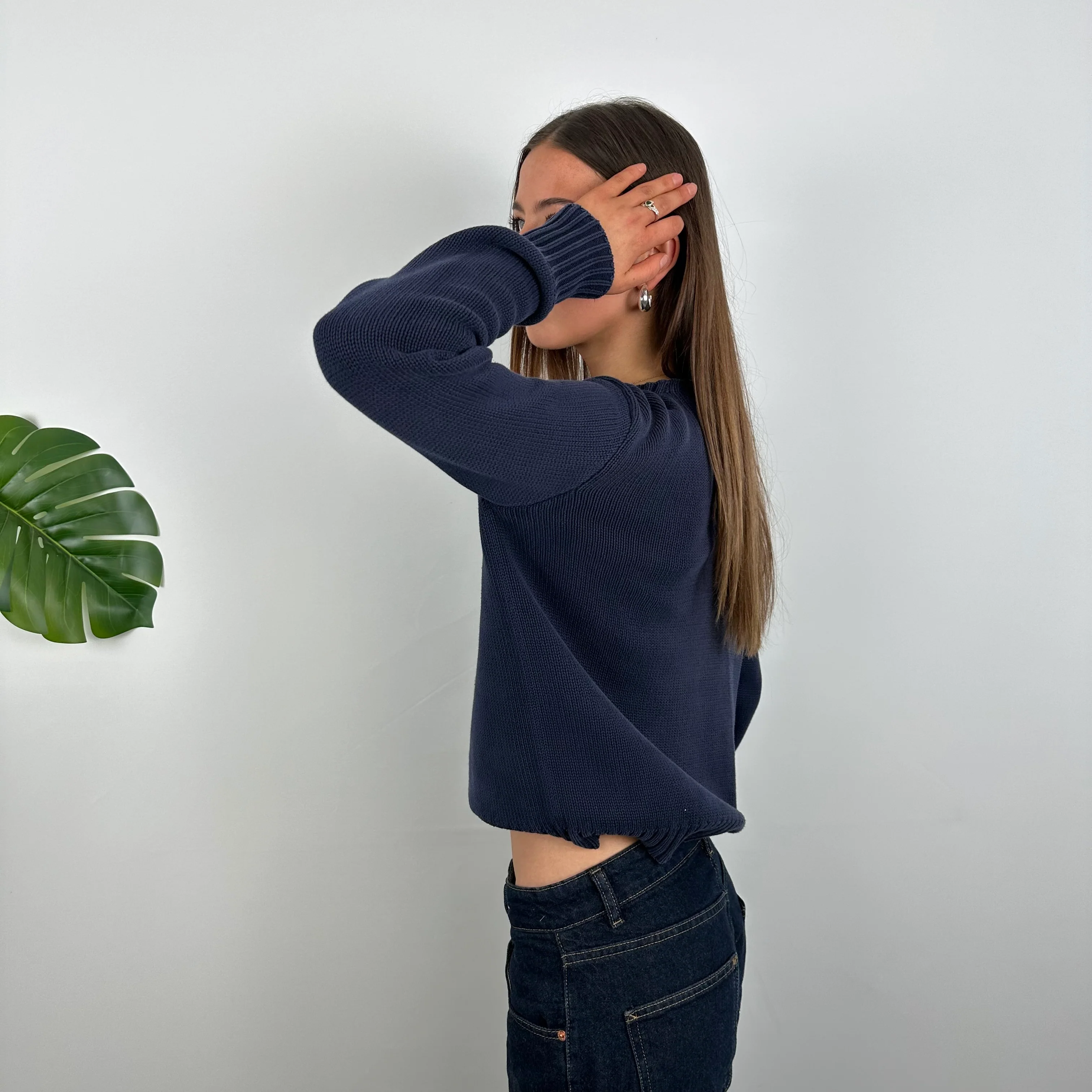 Polo Ralph Lauren Navy Embroidered Logo Knitted Sweater (S) - Image 5