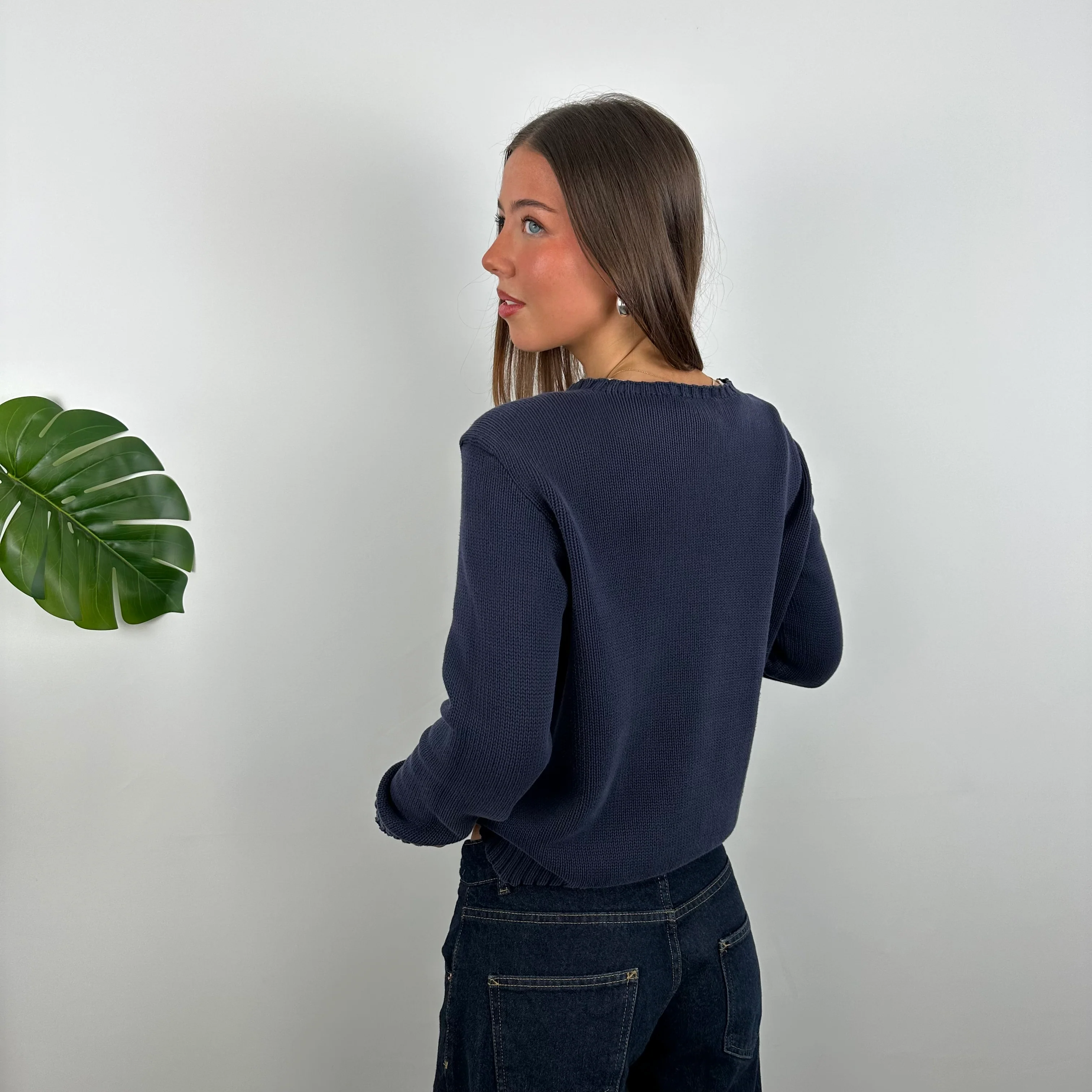 Polo Ralph Lauren Navy Embroidered Logo Knitted Sweater (S) - Image 7