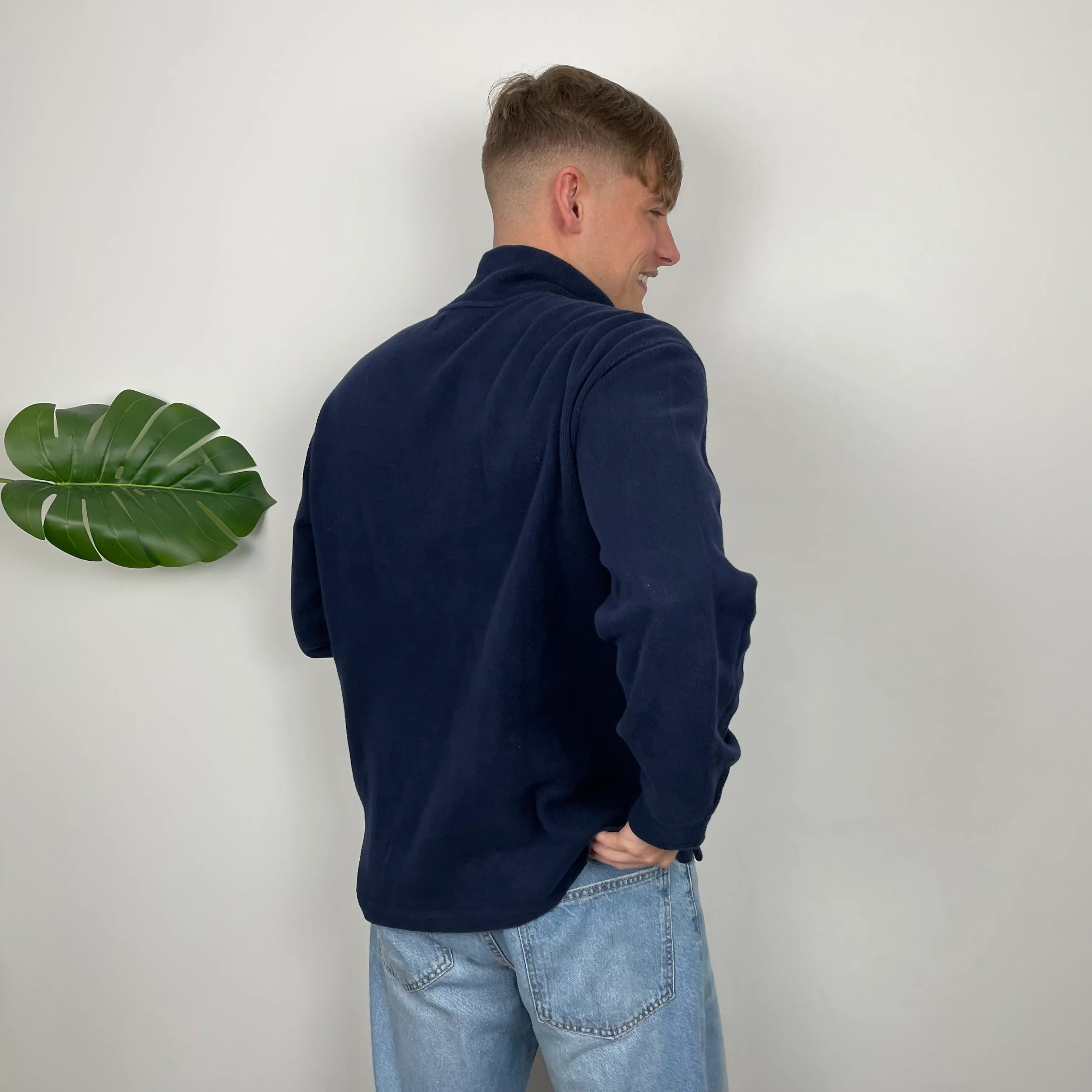 Polo Ralph Lauren Navy Embroidered Logo Quarter Zip Sweatshirt (L) - Image 6