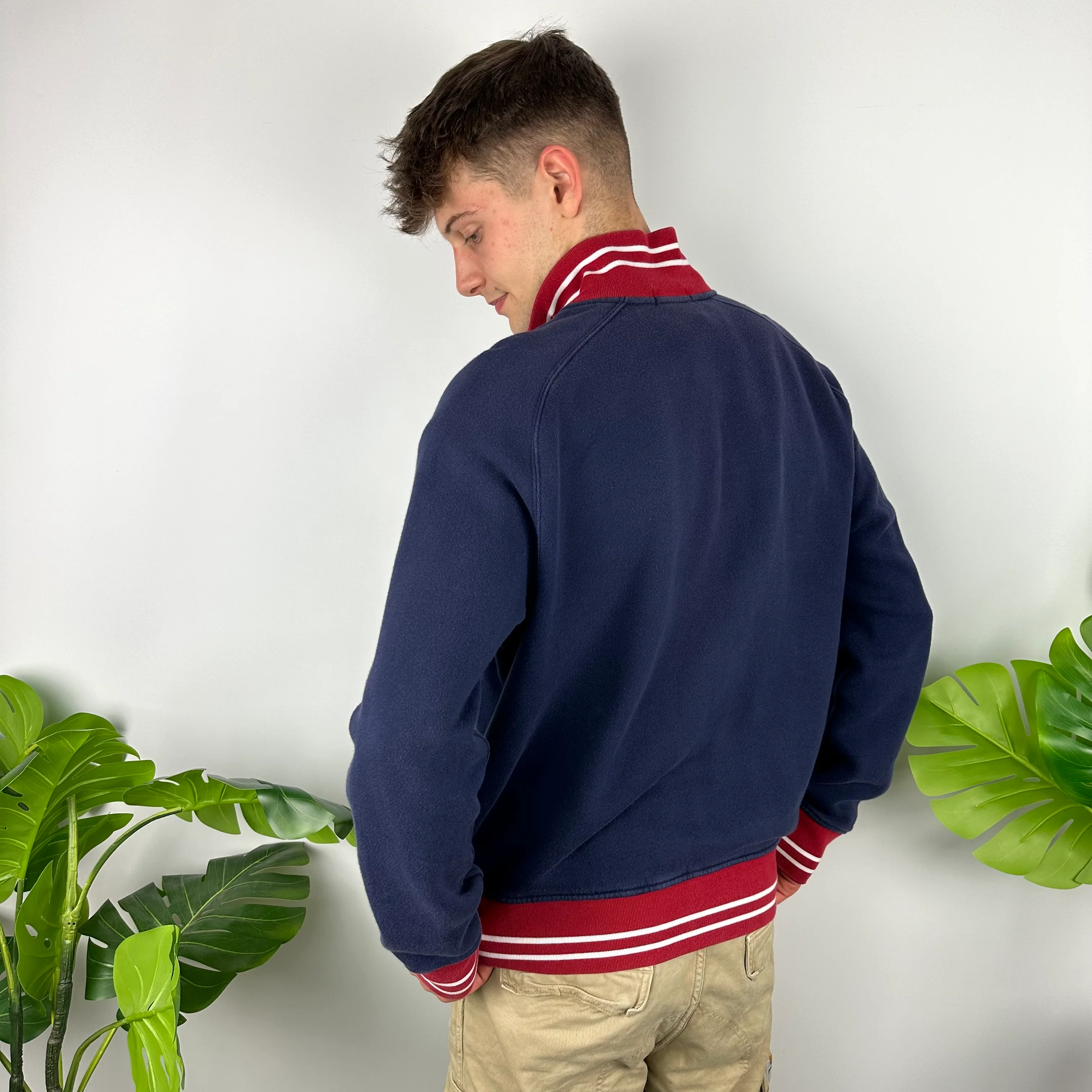 Polo Ralph Lauren Navy Embroidered Spell Out Zip Up Jacket (L) - Image 5