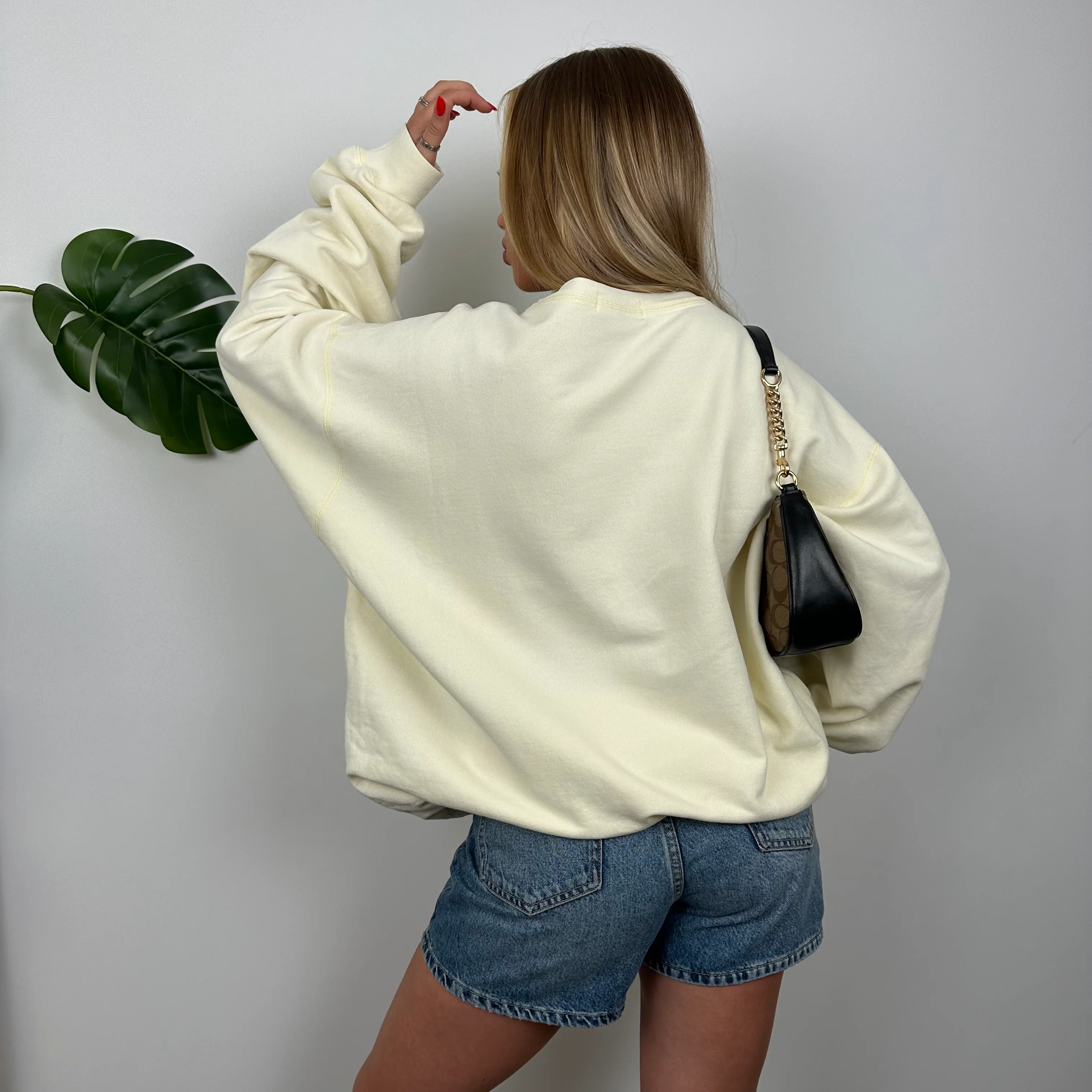Polo Ralph Lauren RARE Cream Embroidered Logo Sweatshirt (XL) - Image 5