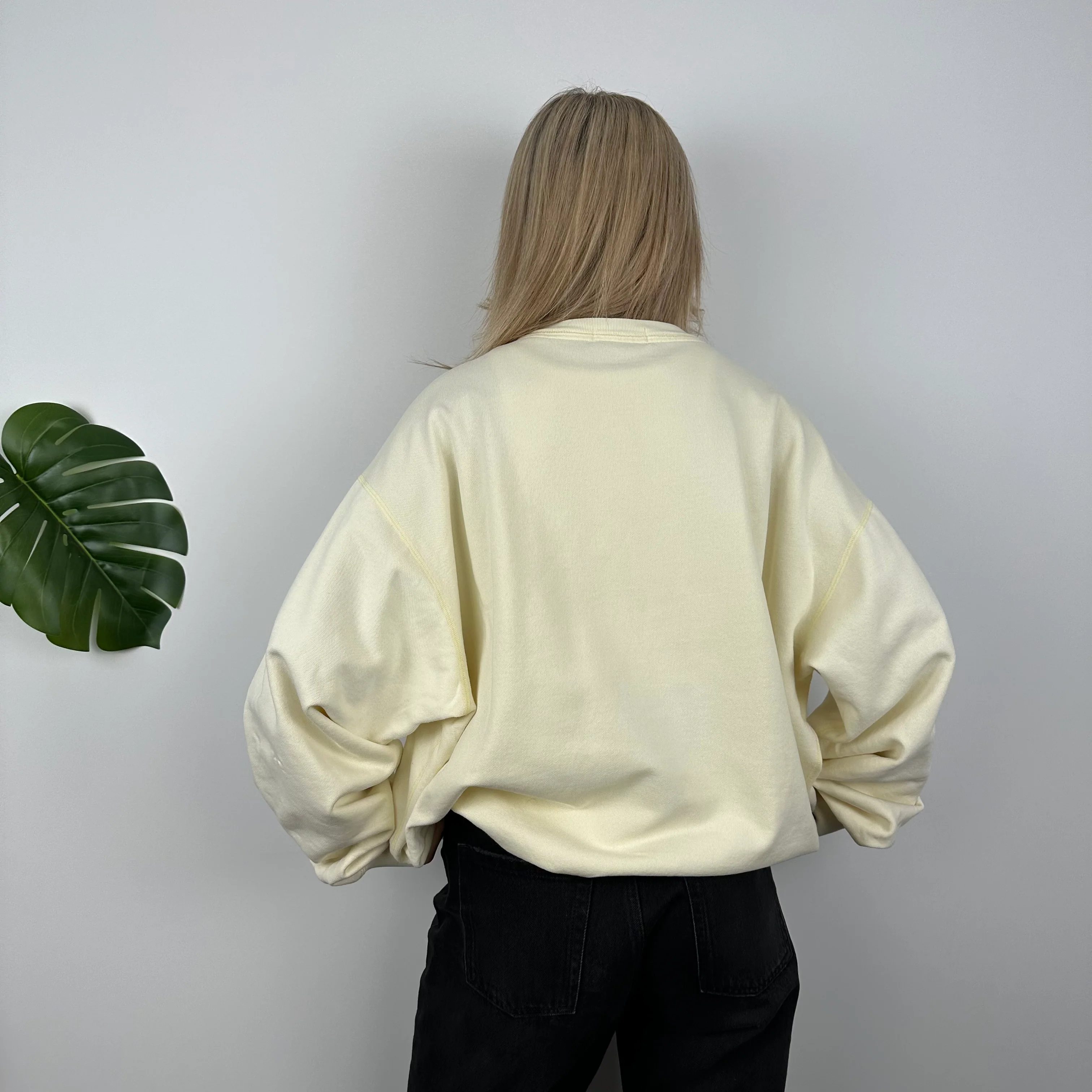Polo Ralph Lauren RARE Cream Embroidered Logo Sweatshirt (XL) - Image 4