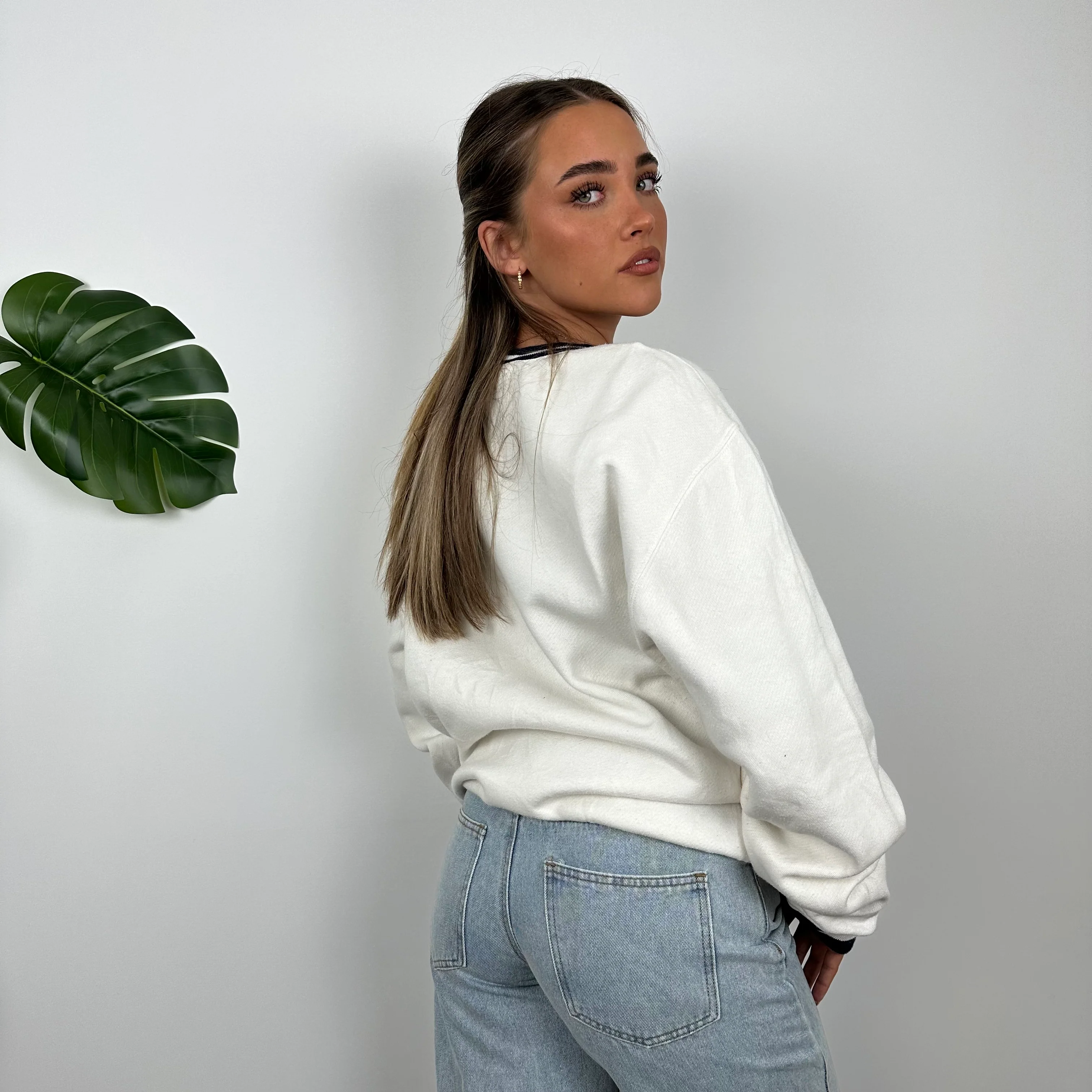 Polo Ralph Lauren White Embroidered Spell Out Sweatshirt (L) - Image 4