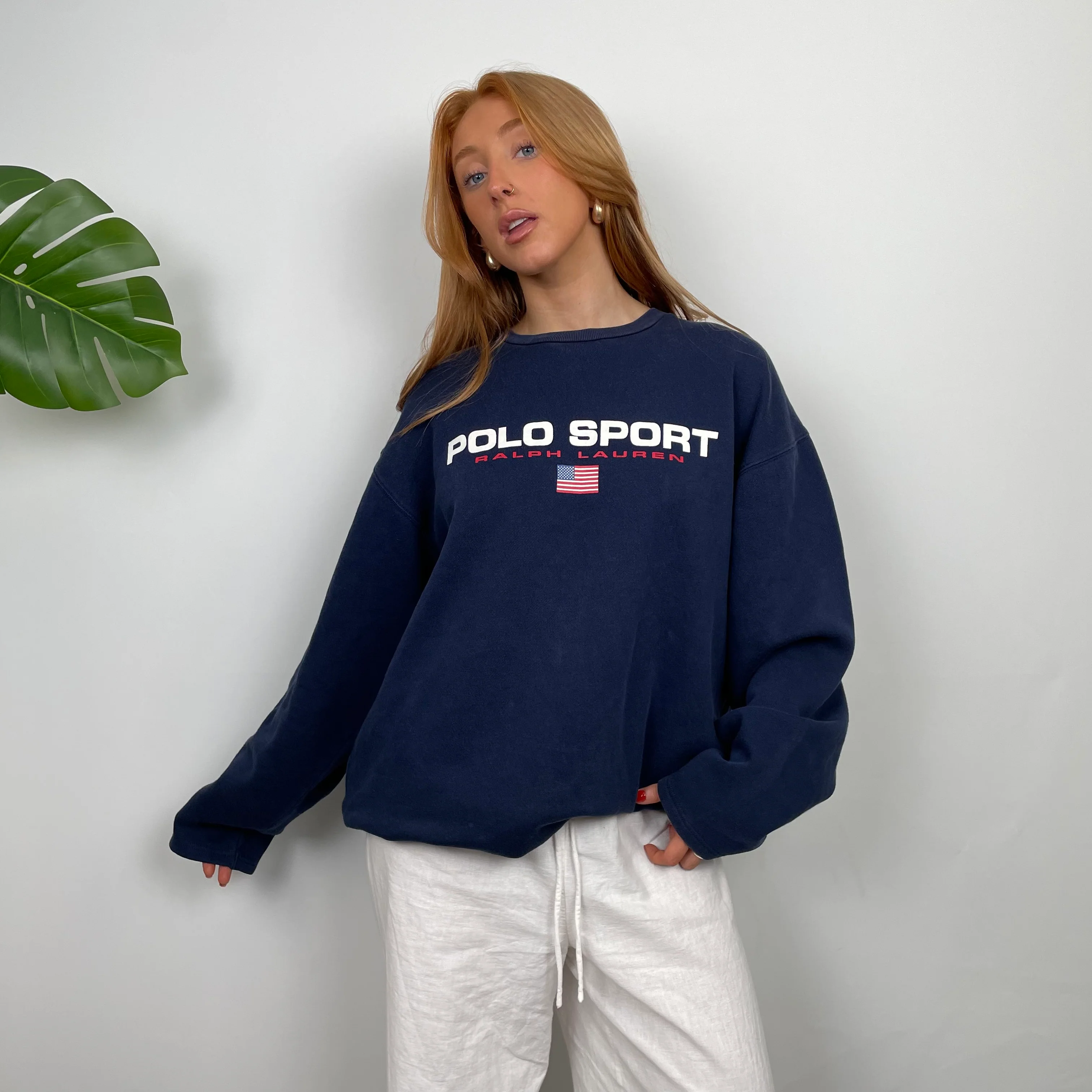 Polo Sport Ralph Lauren Navy Spell Out Sweatshirt (XL) - Image 5