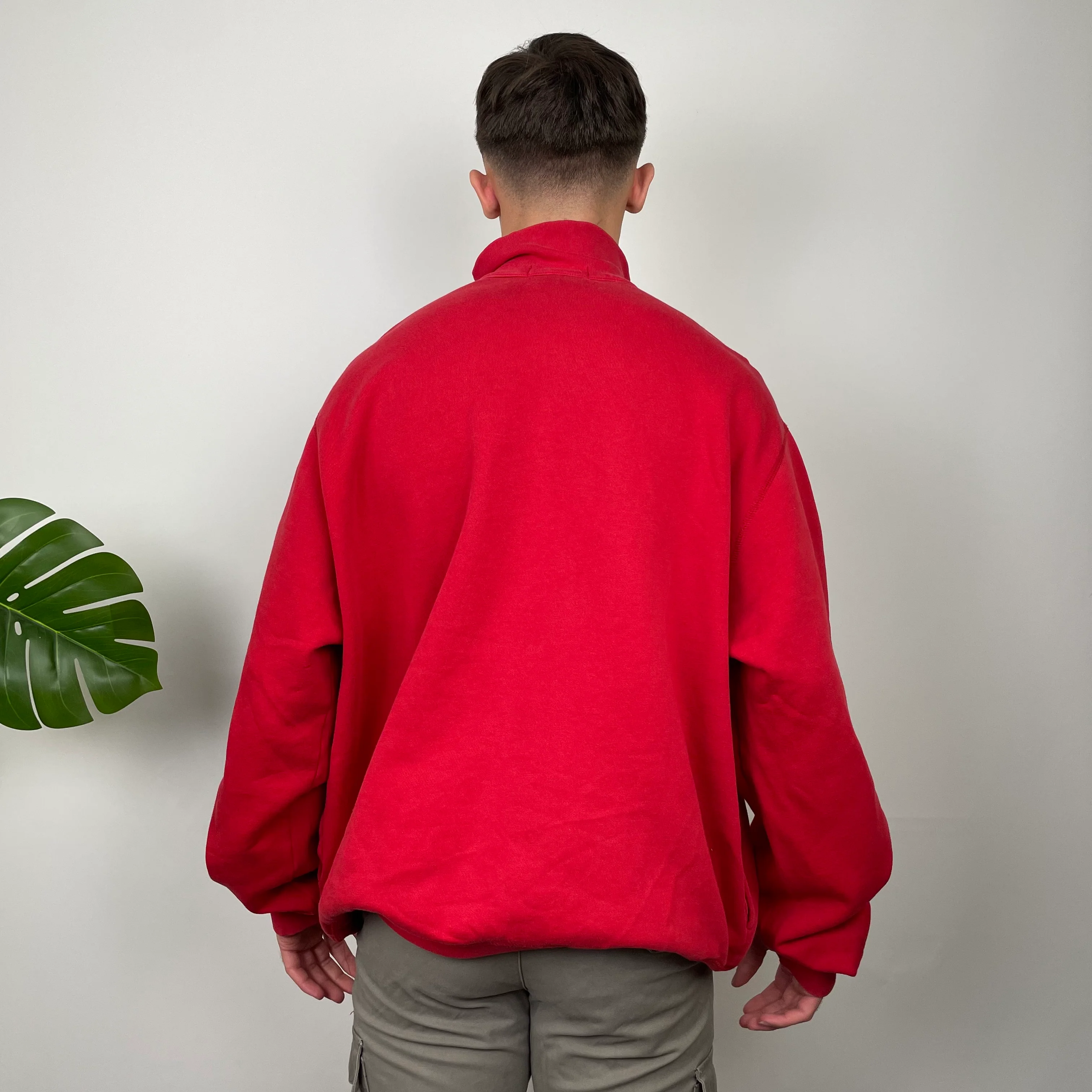 Polo Sport Ralph Lauren RARE Red Spell Out Quarter Zip Sweatshirt (XL) - Image 7