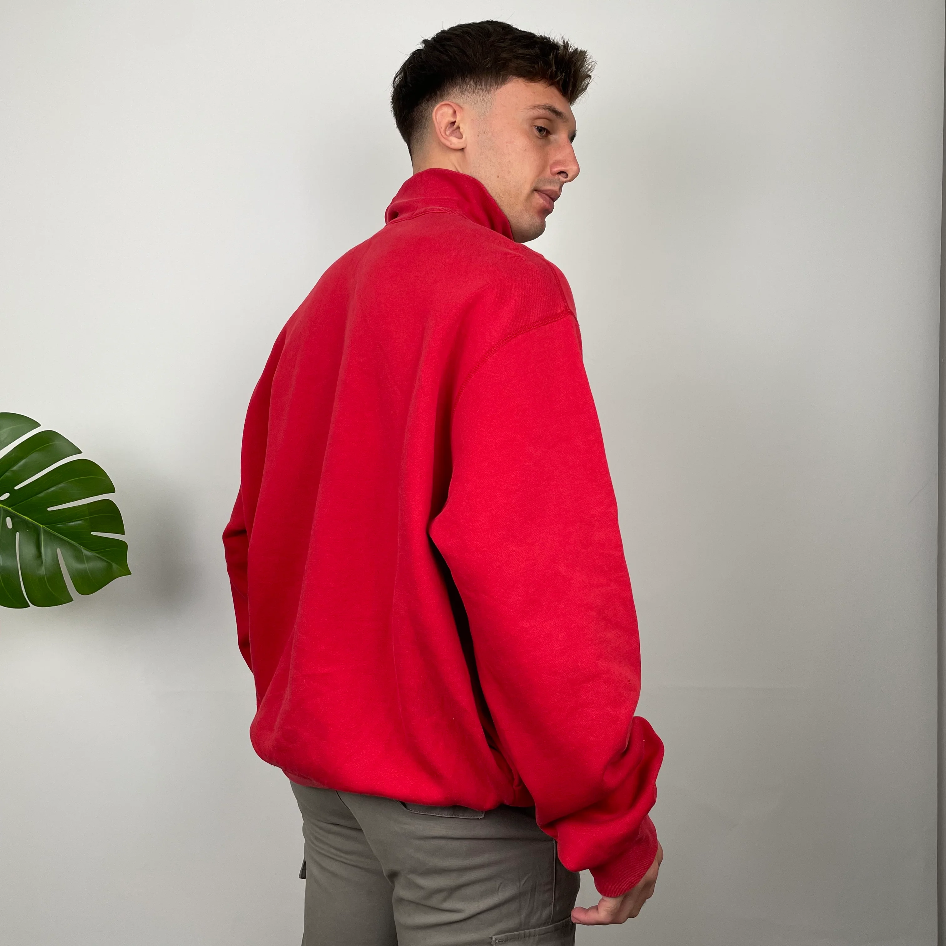 Polo Sport Ralph Lauren RARE Red Spell Out Quarter Zip Sweatshirt (XL) - Image 8
