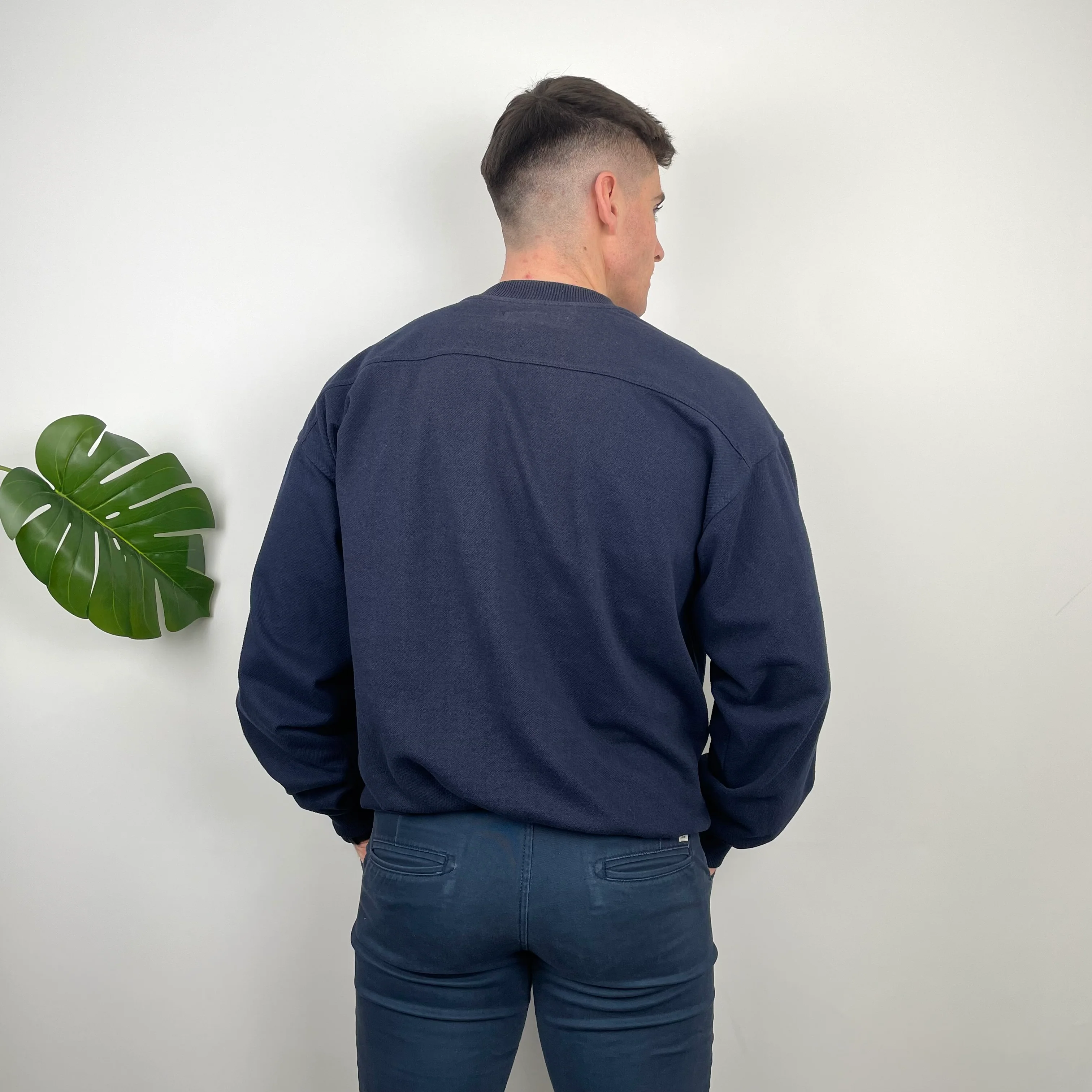Reebok Athletic Navy Embroidered Spell Out Sweatshirt (L) - Image 6