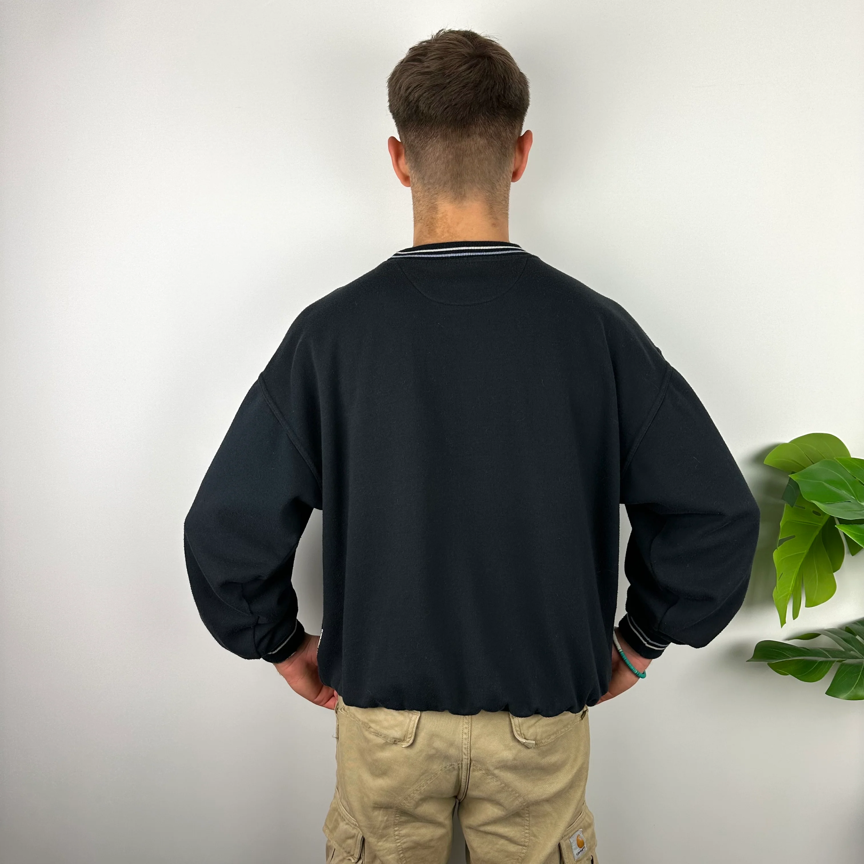 Reebok Navy Embroidered Spell Out Sweatshirt (M) - Image 4