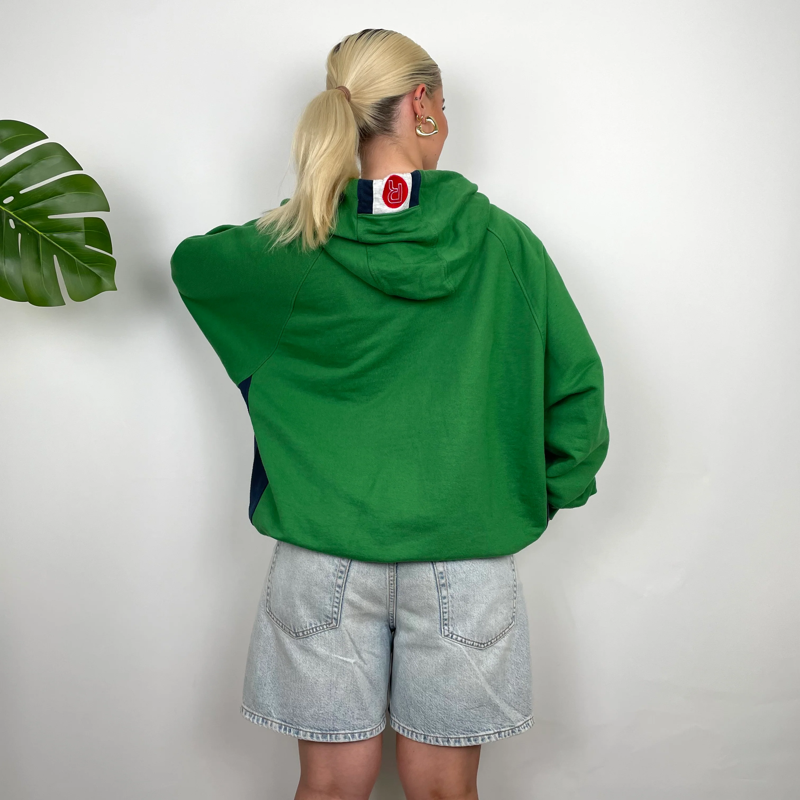 Reebok Green Embroidered Spell Out Hoodie (XL) - Image 4