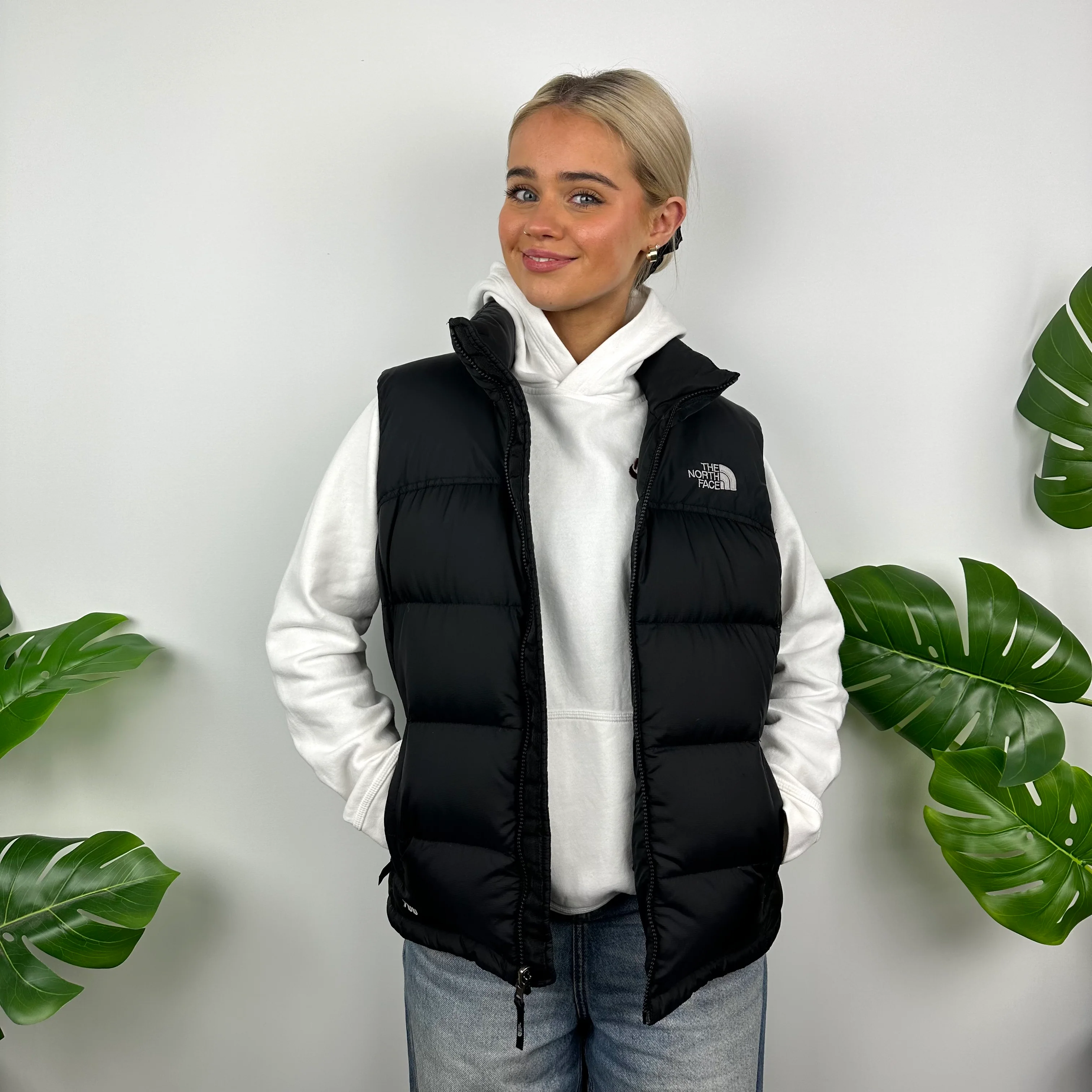 The North Face Black Nuptse 700 Puffer Gilet (M)