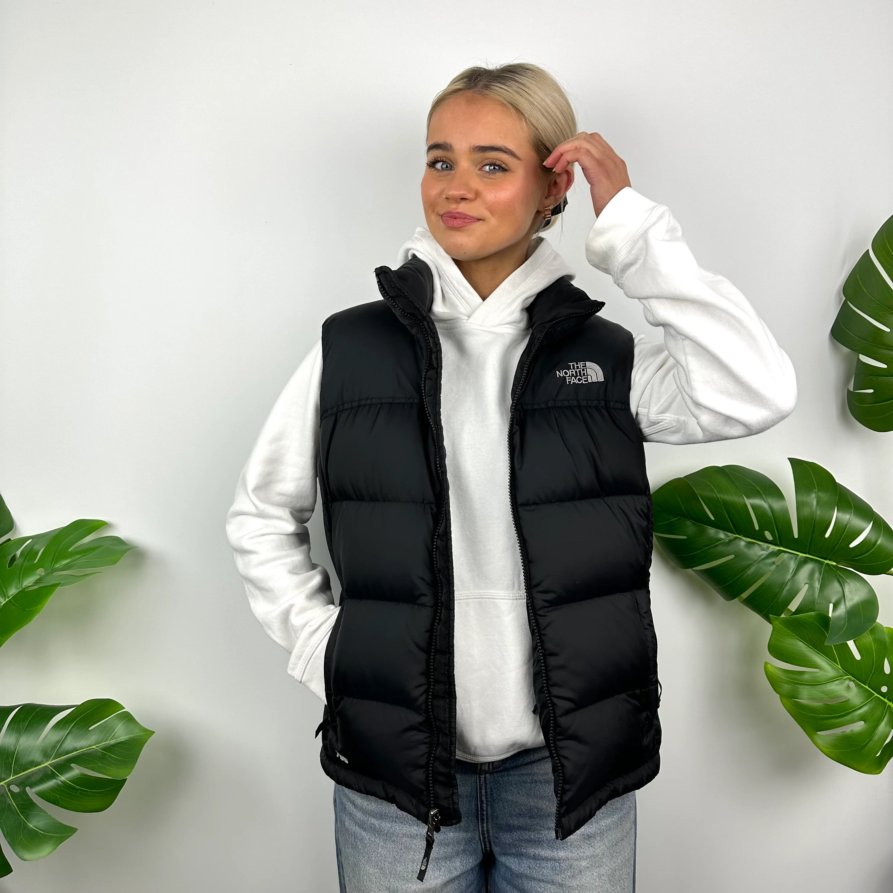 The North Face Black Nuptse 700 Puffer Gilet (M) - Image 3