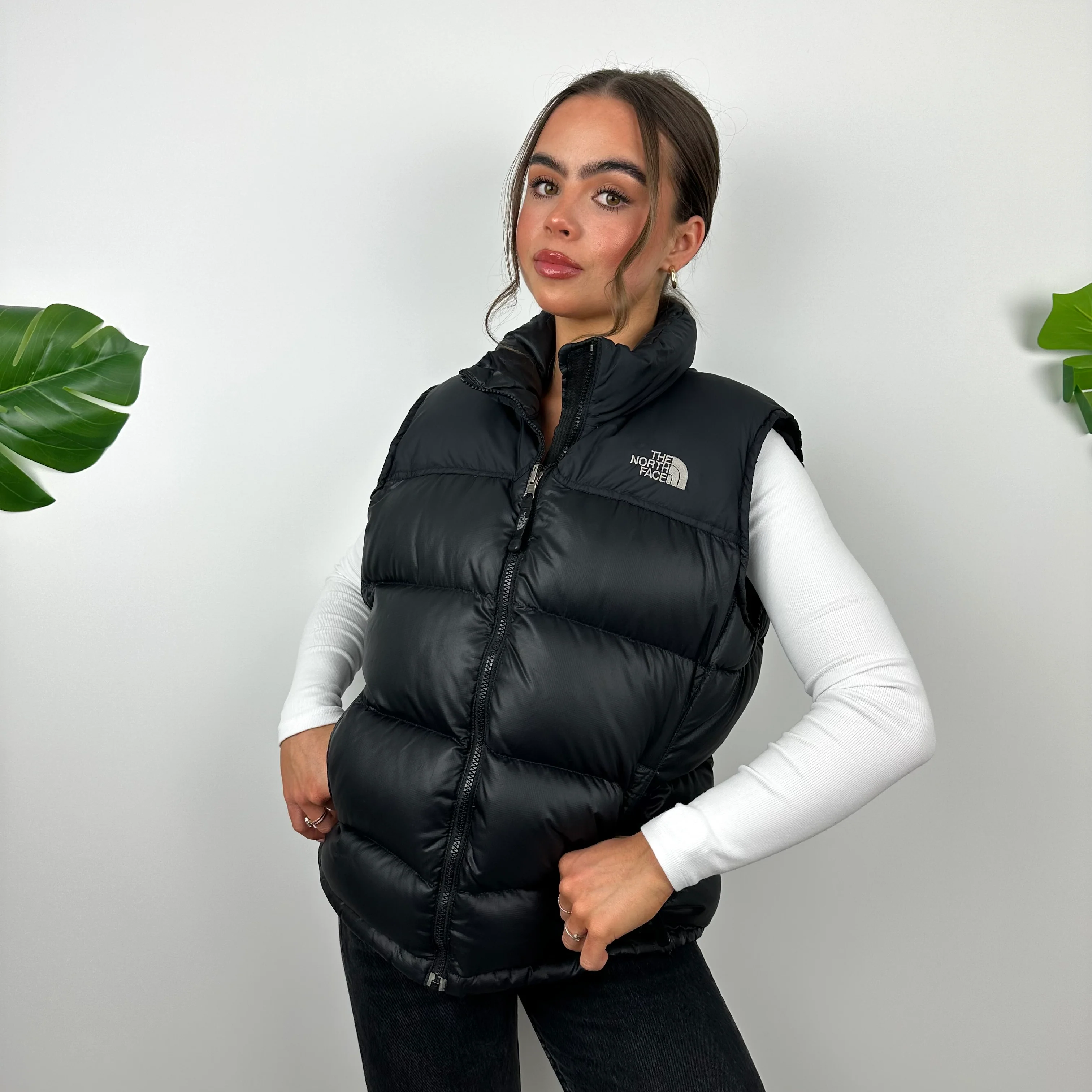 The North Face Black Puffer Gilet (M) - Image 2