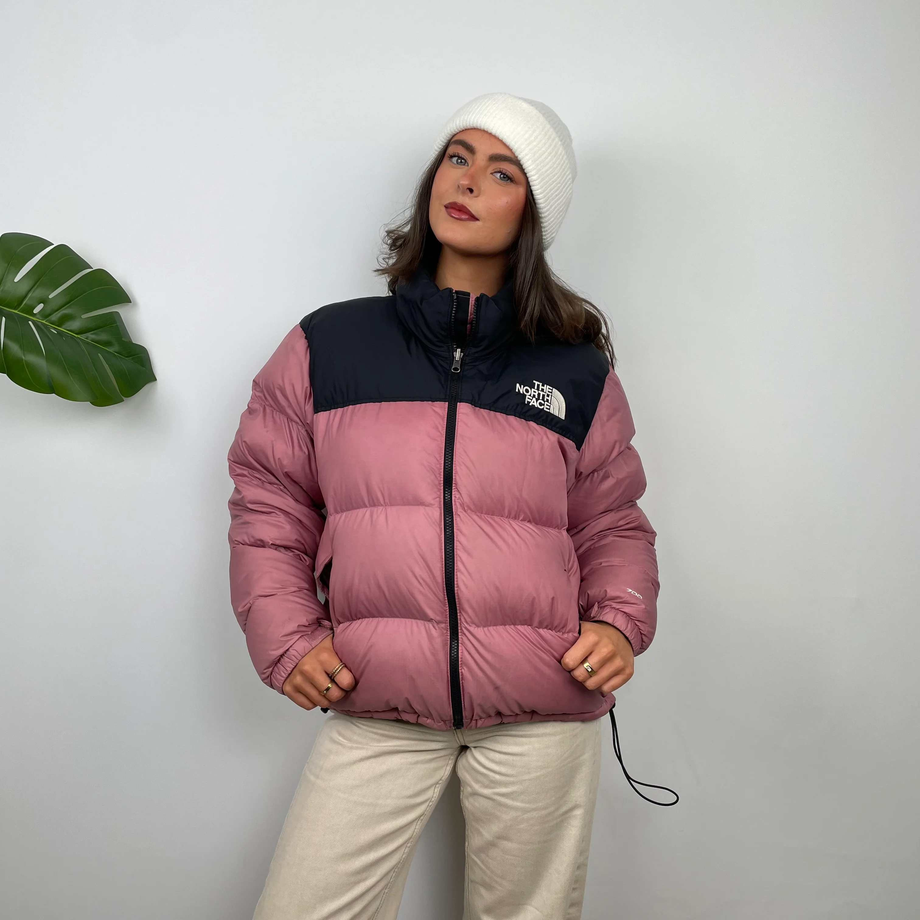 The North Face Pink Puffer Jacket (S) - Image 4