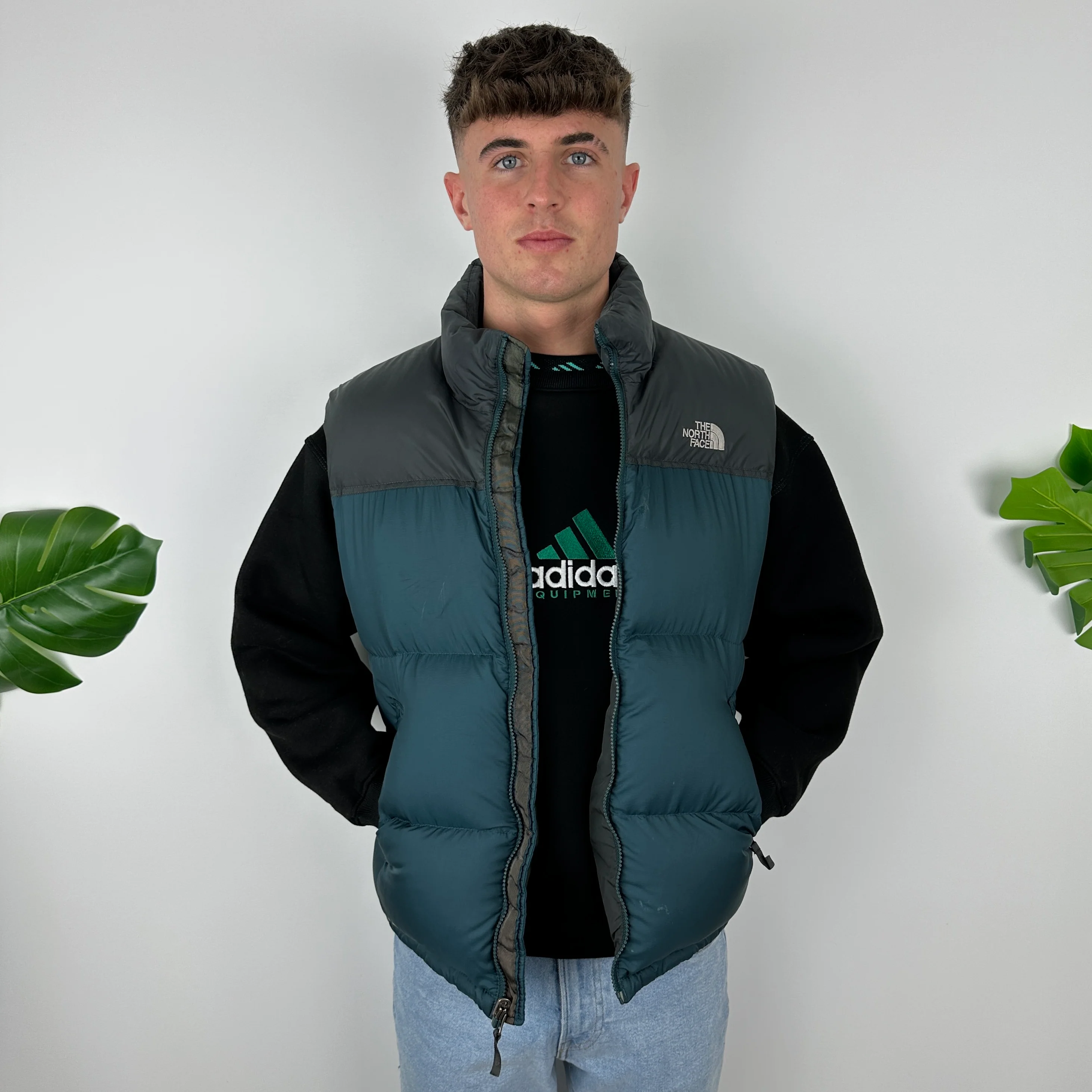 The North Face RARE Blue Nuptse 700 Puffer Gilet (M)