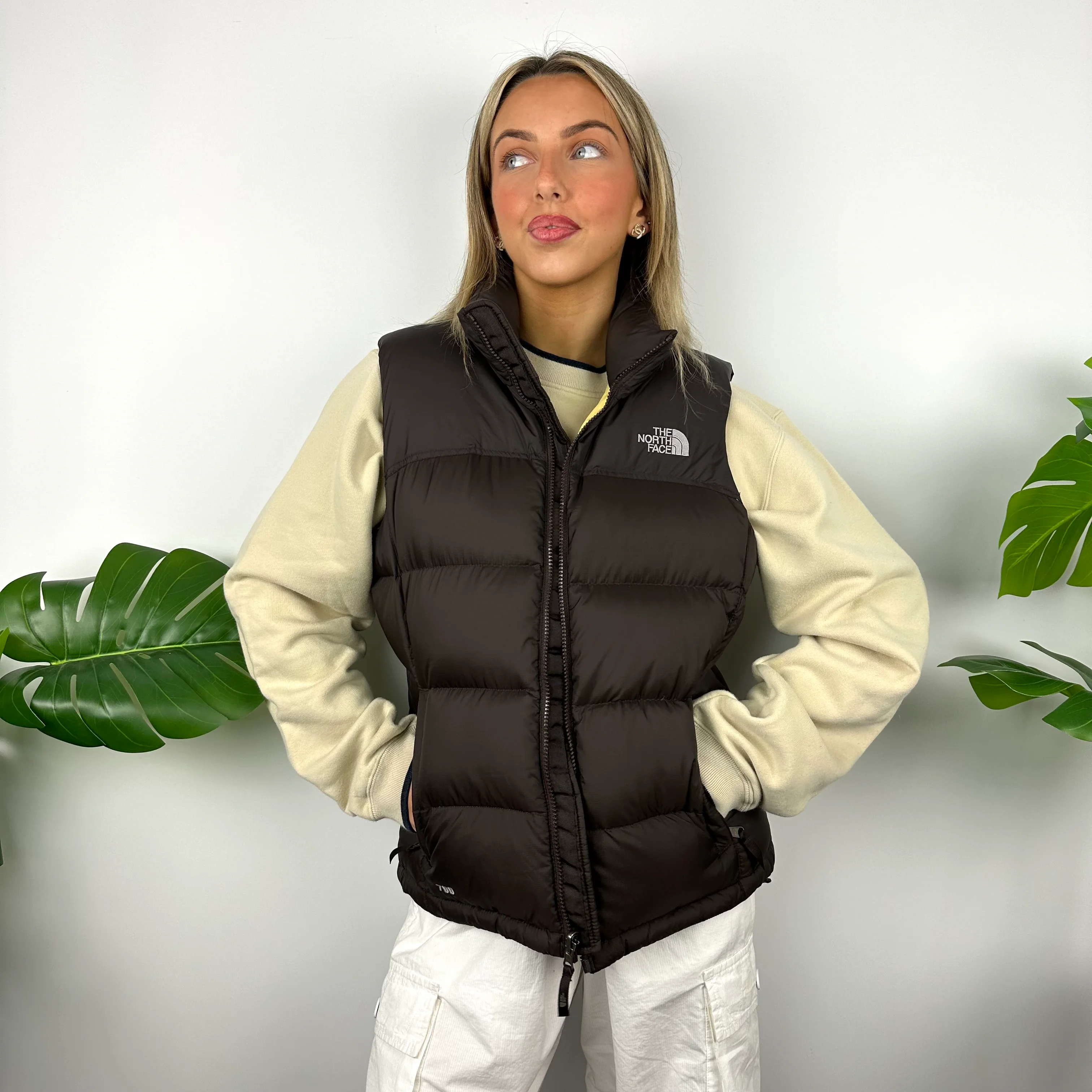 The North Face RARE Brown Nuptse 700 Puffer Gilet as worn by Melissa Riddell (M) - Image 6