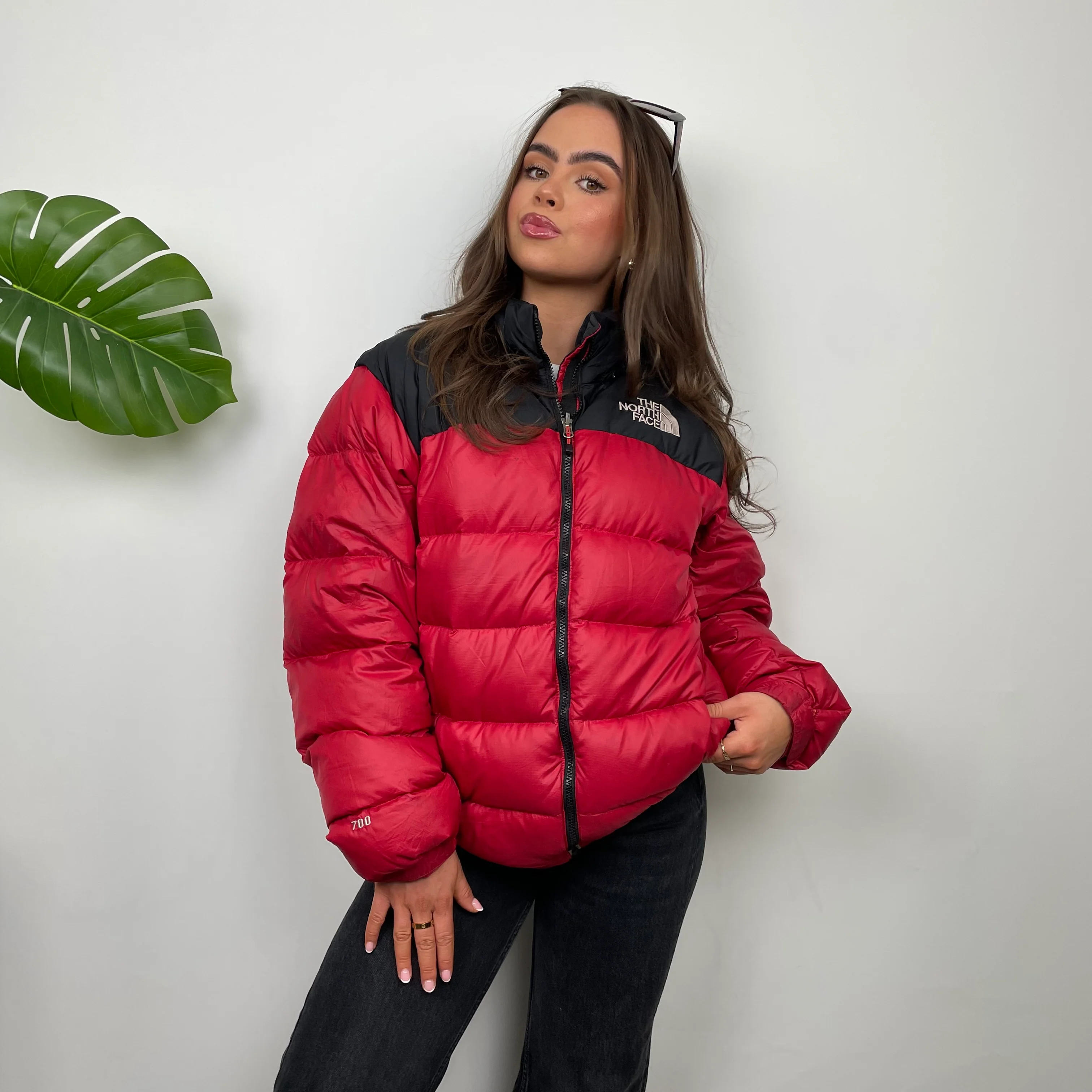 The North Face RARE Red Nuptse 700 Puffer Jacket (M) - Image 8