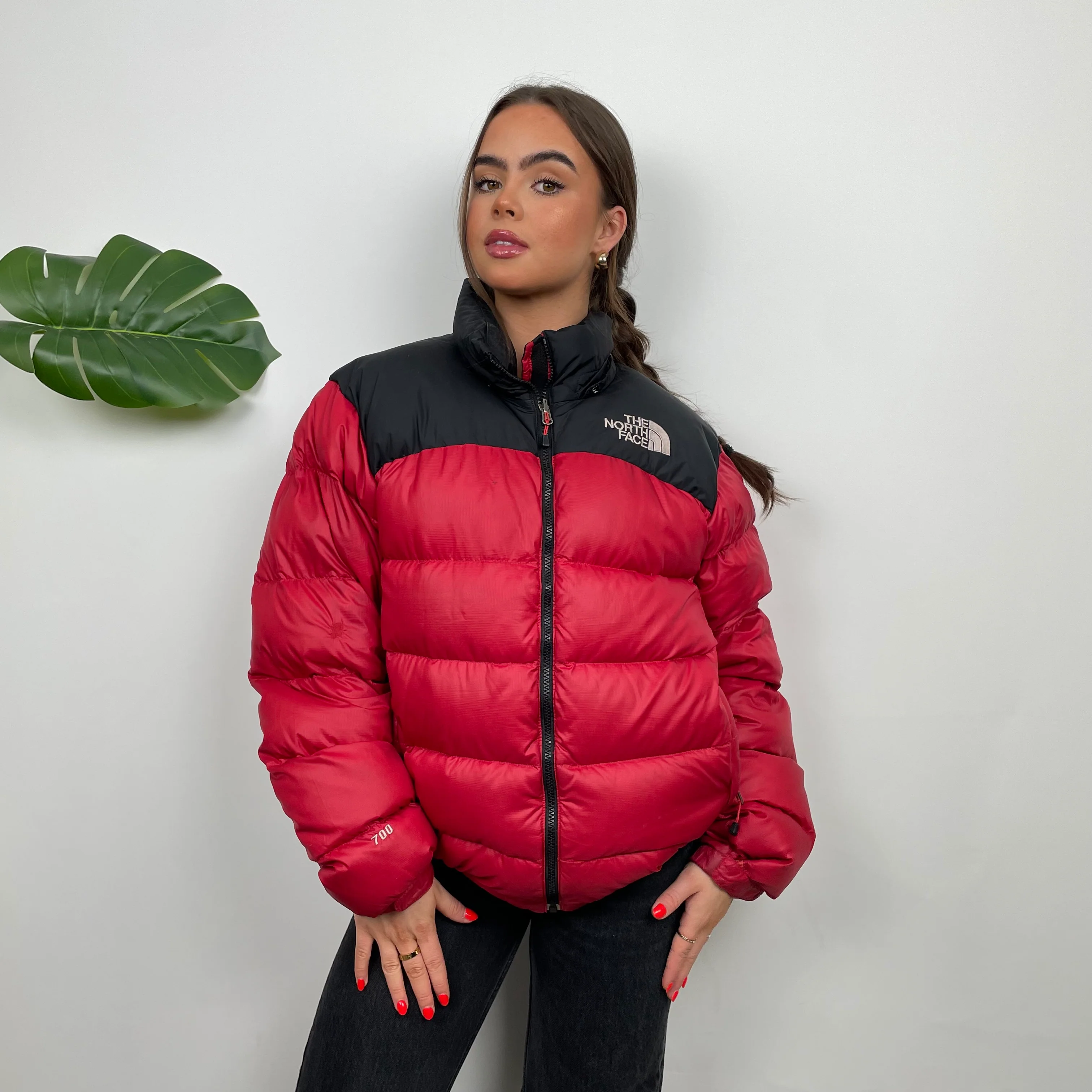 The North Face RARE Red Nuptse 700 Puffer Jacket (M) - Image 6