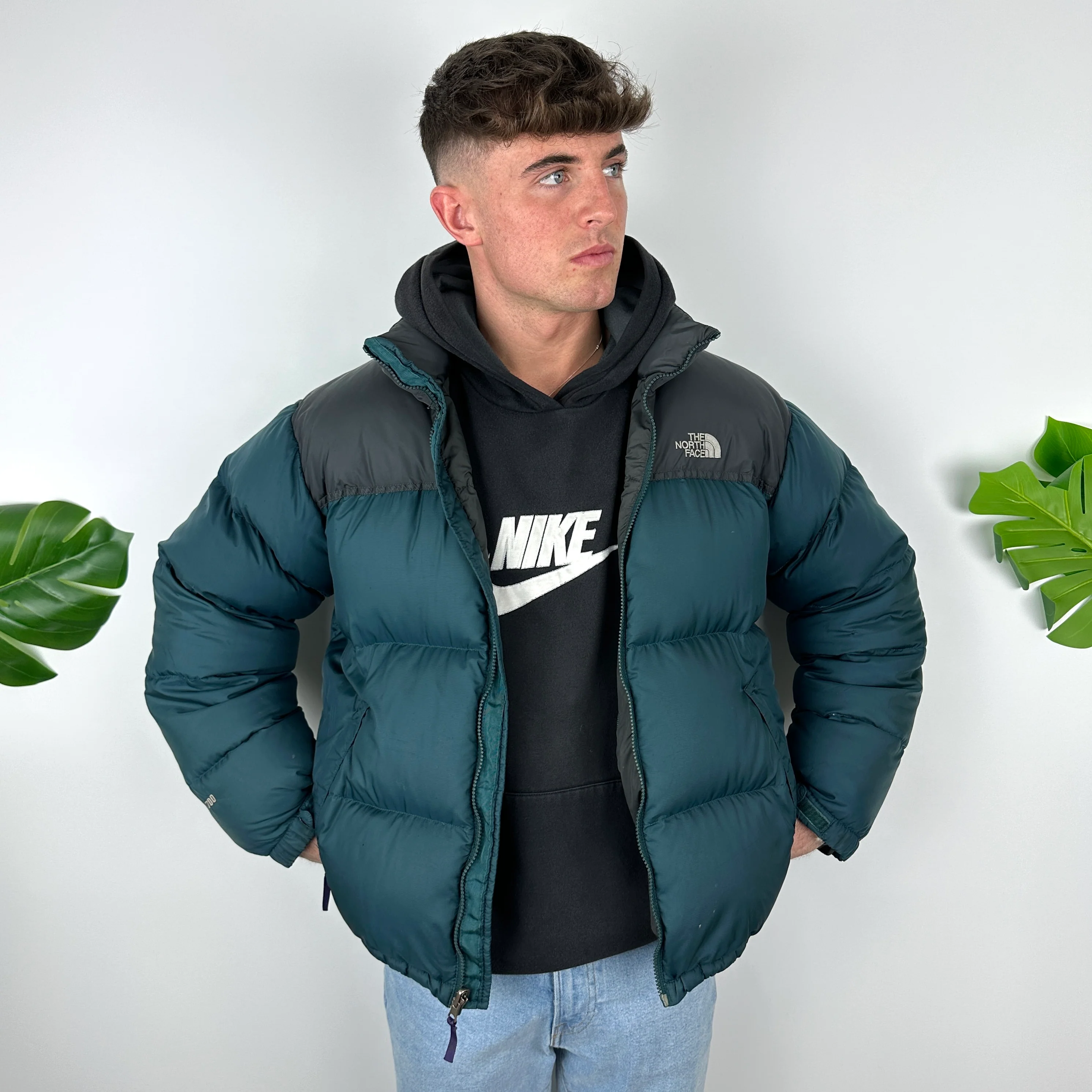The North Face RARE Turquoise Nuptse 700 Puffer Jacket (L) - Image 2