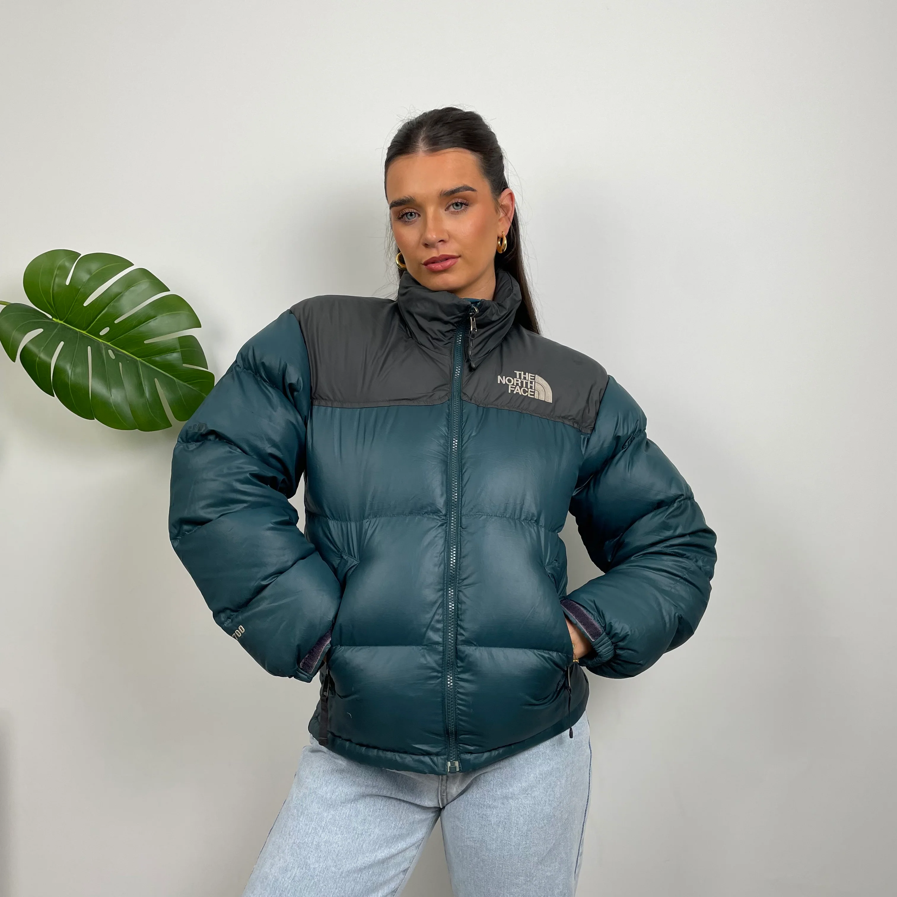 The North Face RARE Turquoise Nuptse 700 Puffer Jacket (S) - Image 2