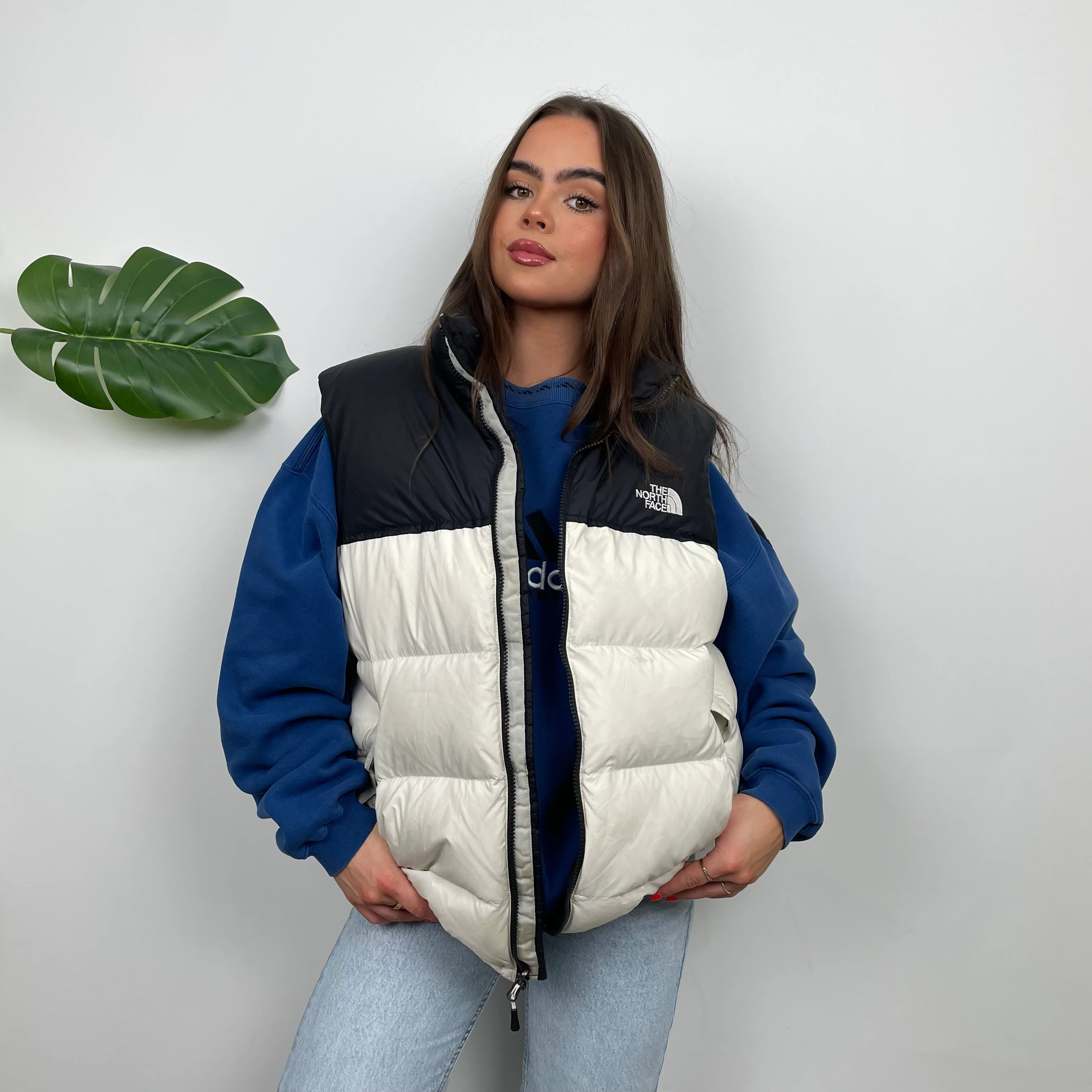 The North Face RARE White Nuptse 700 Puffer Gilet (L) - Image 7