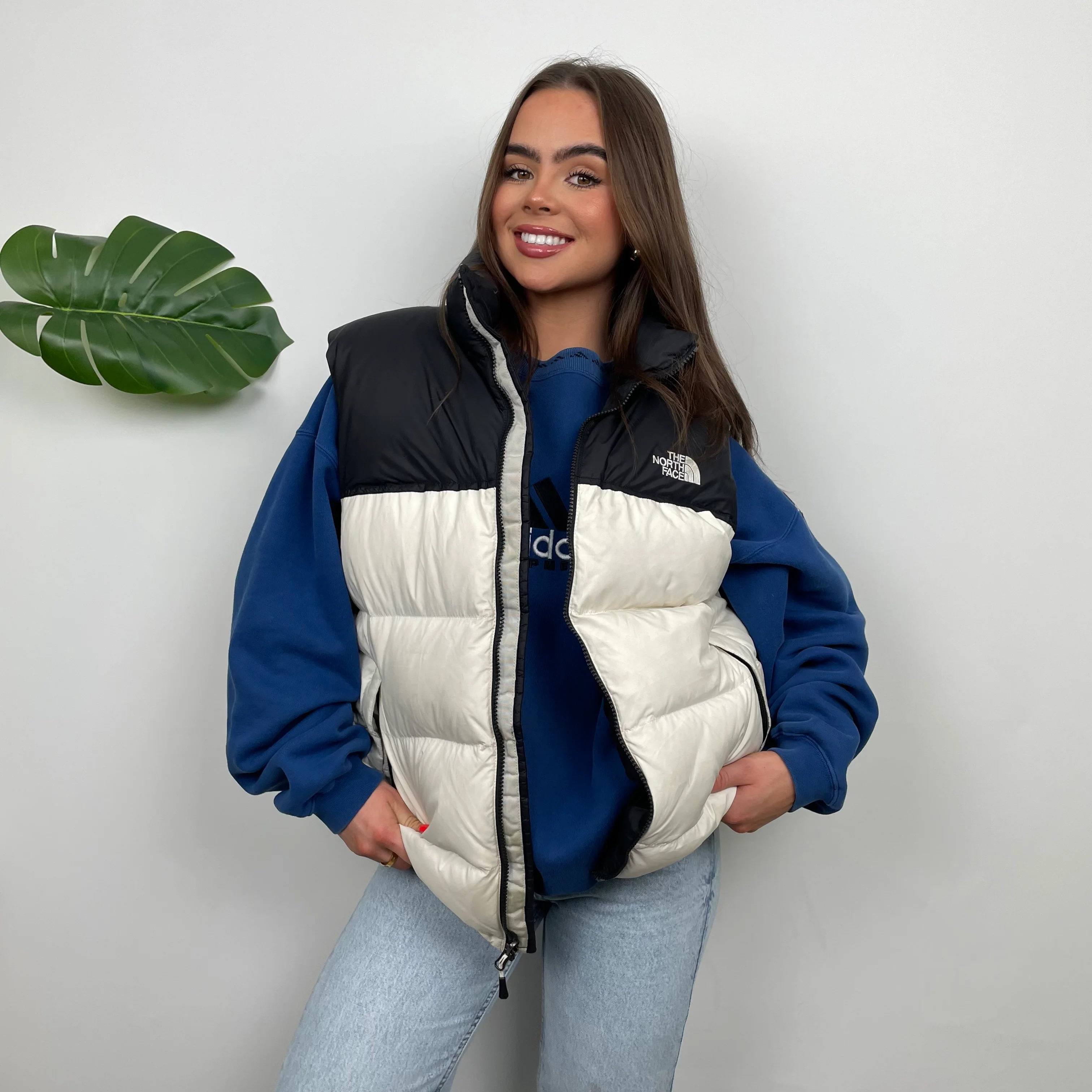 The North Face RARE White Nuptse 700 Puffer Gilet (L) - Image 9