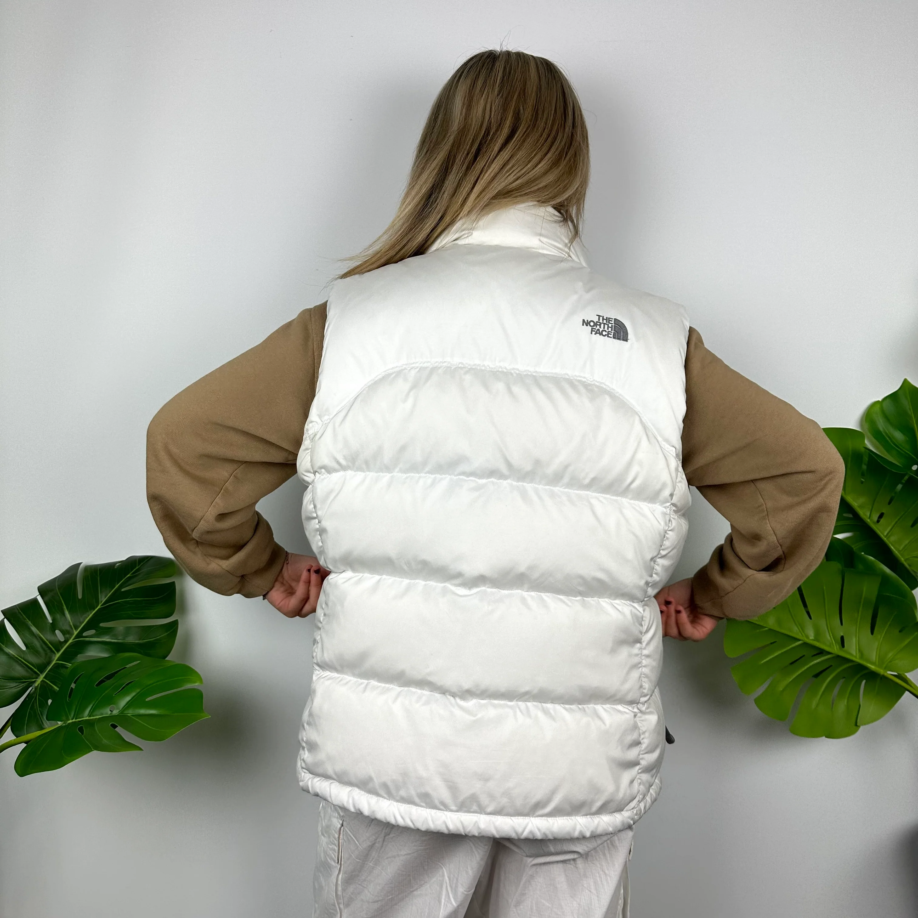 The North Face White Nuptse 700 Puffer Gilet (L) - Image 4