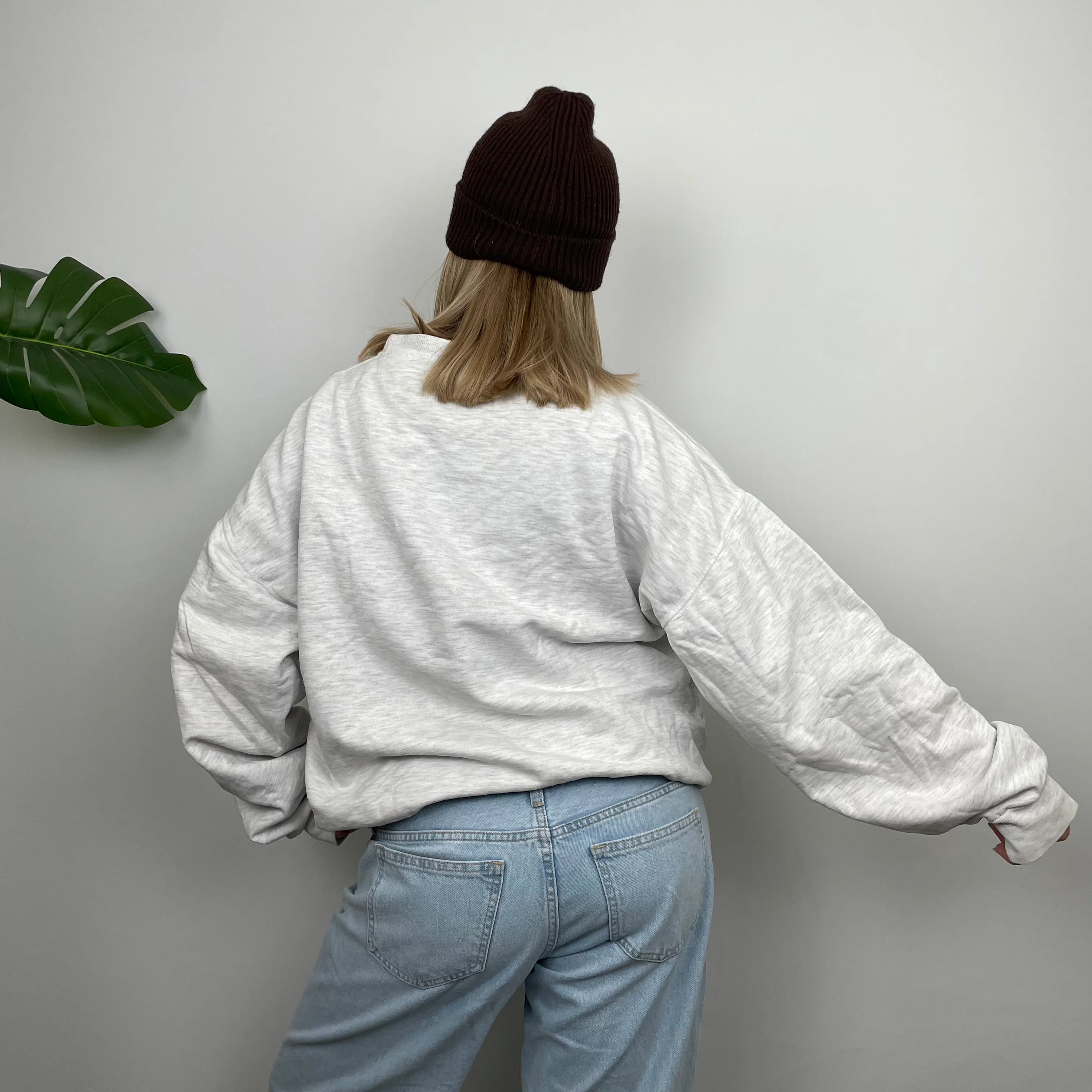Timberland Grey Embroidered Spell Out Sweatshirt (M) - Image 8