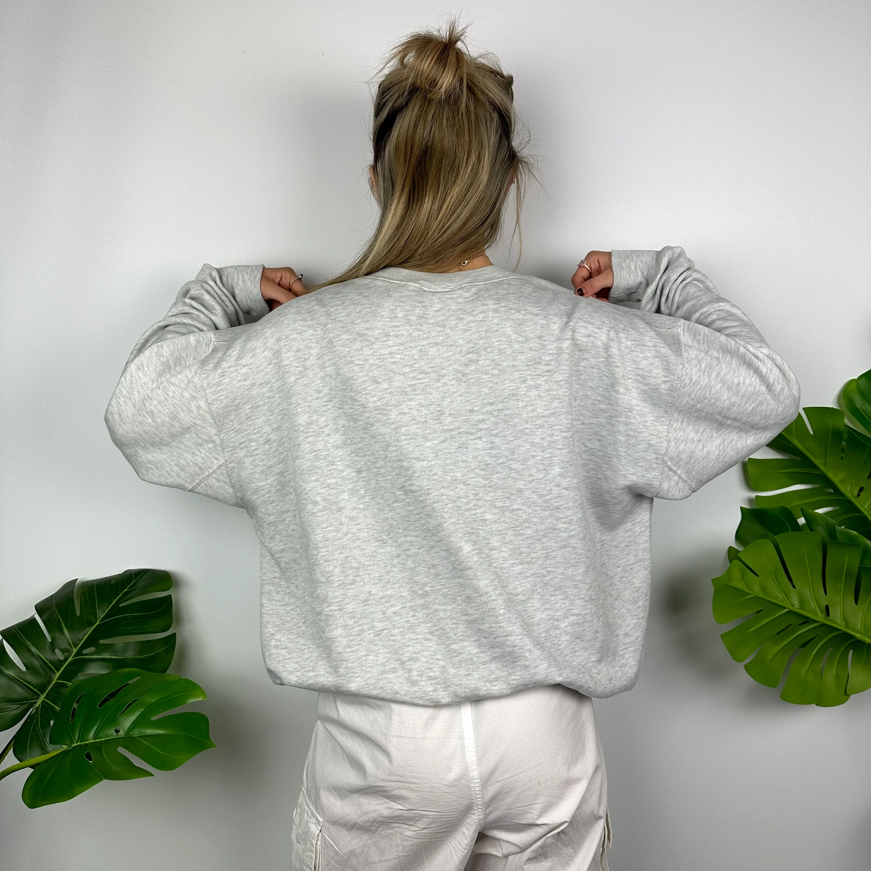 Timberland  Grey Embroidered Spell Out Sweatshirt (L) - Image 4