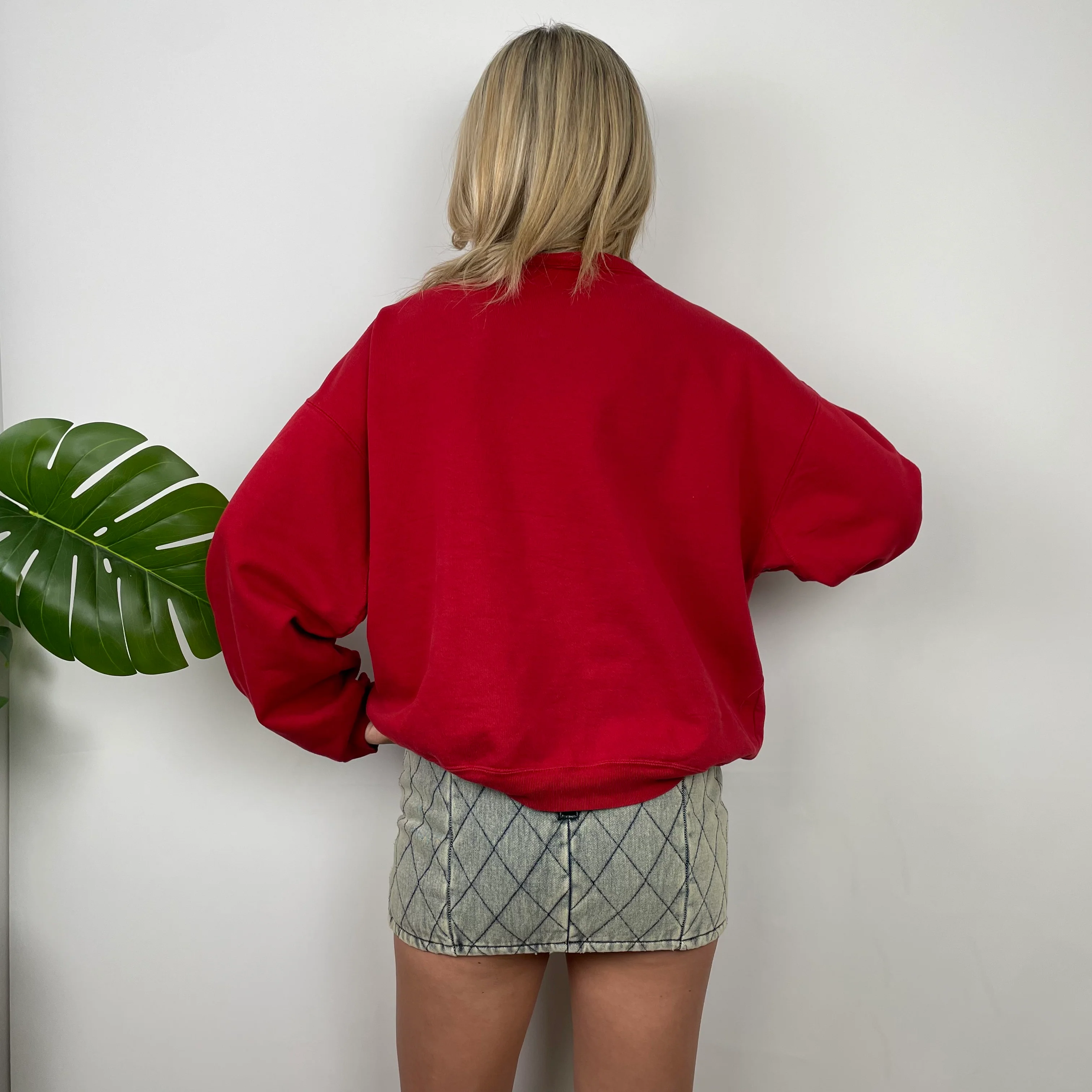Timberland Red Embroidered Spell Out Sweatshirt (S) - Image 5