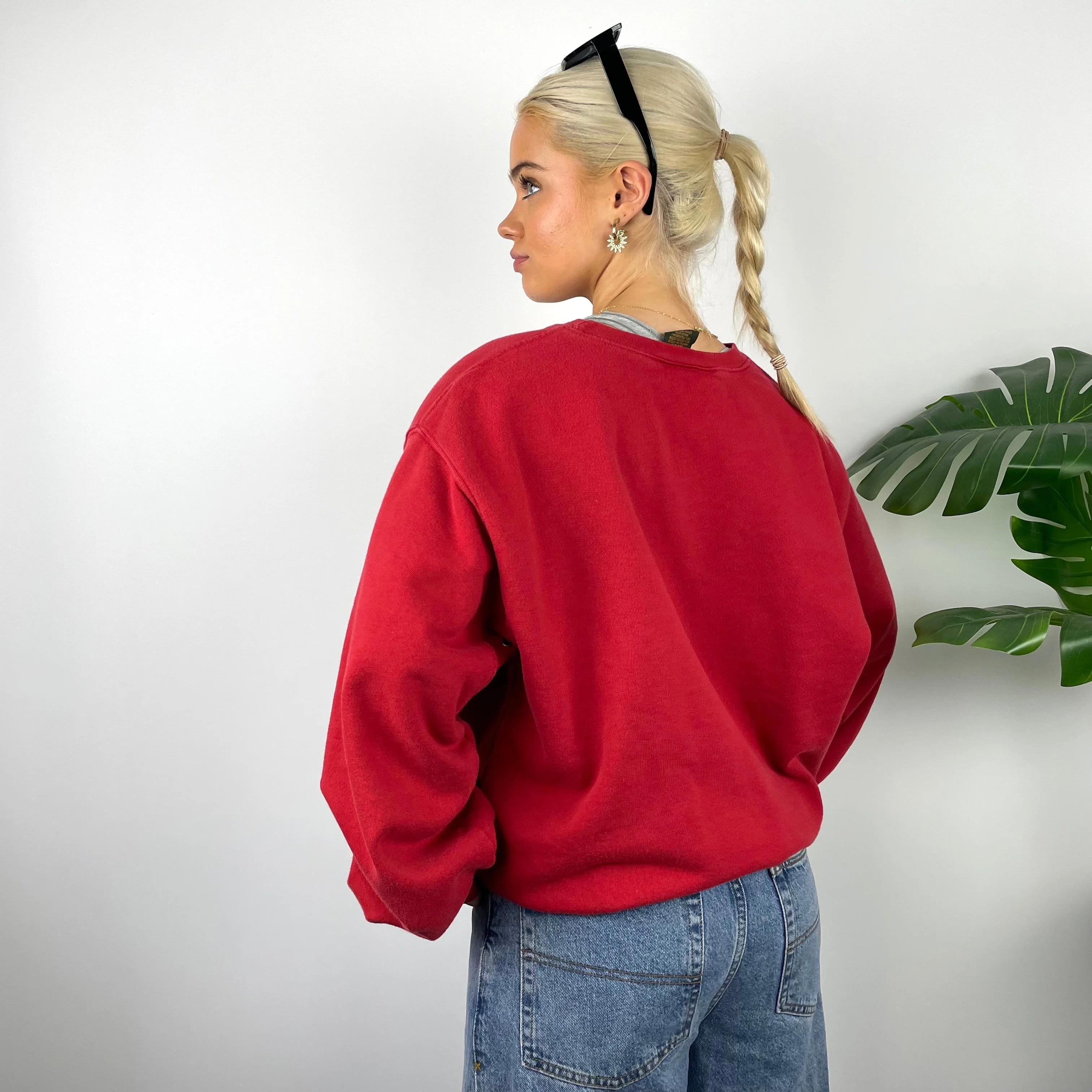Timberland Red Embroidered Spell Out Sweatshirt (M) - Image 6