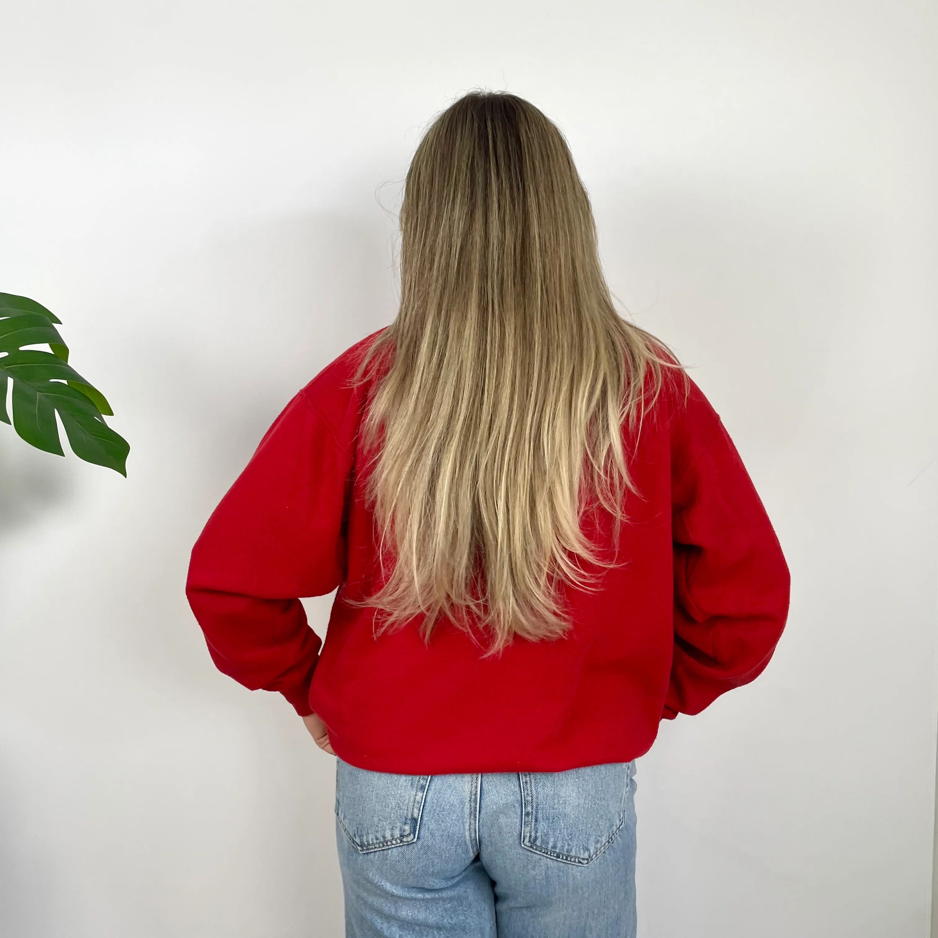 Timberland Red Embroidered Spell Out Sweatshirt (M) - Image 5