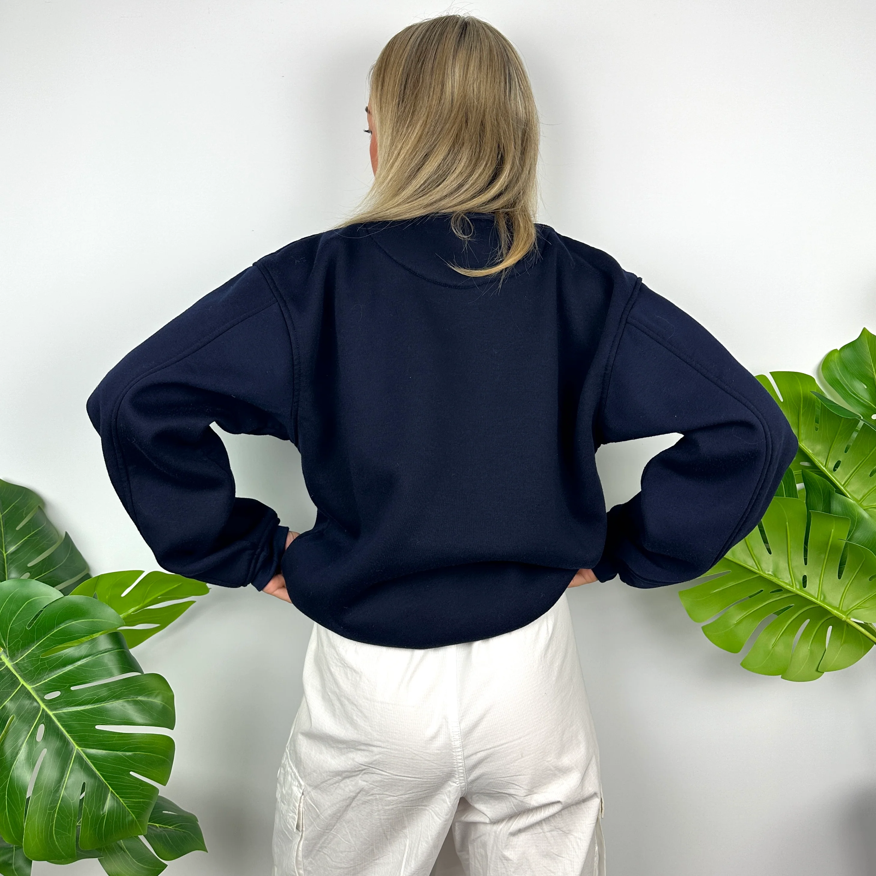 Tommy Hilfiger Navy Embroidered Spell Out Sweatshirt as worn by Annalivia Hynds (M) - Image 4
