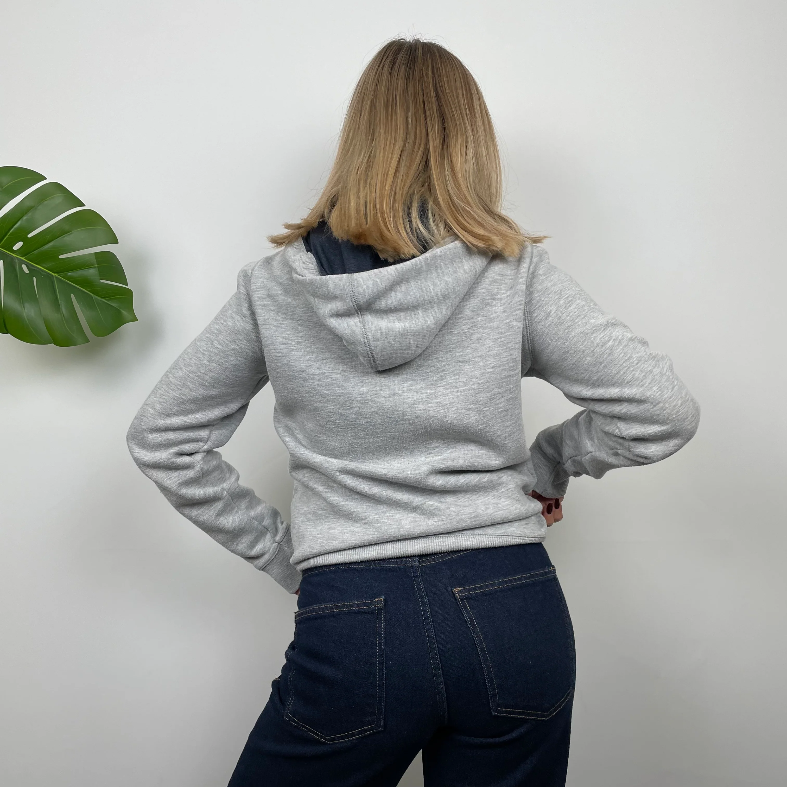 Tommy Hilfiger RARE Grey Embroidered Spell Out  Zip Up Hoodie Jacket (S) - Image 5