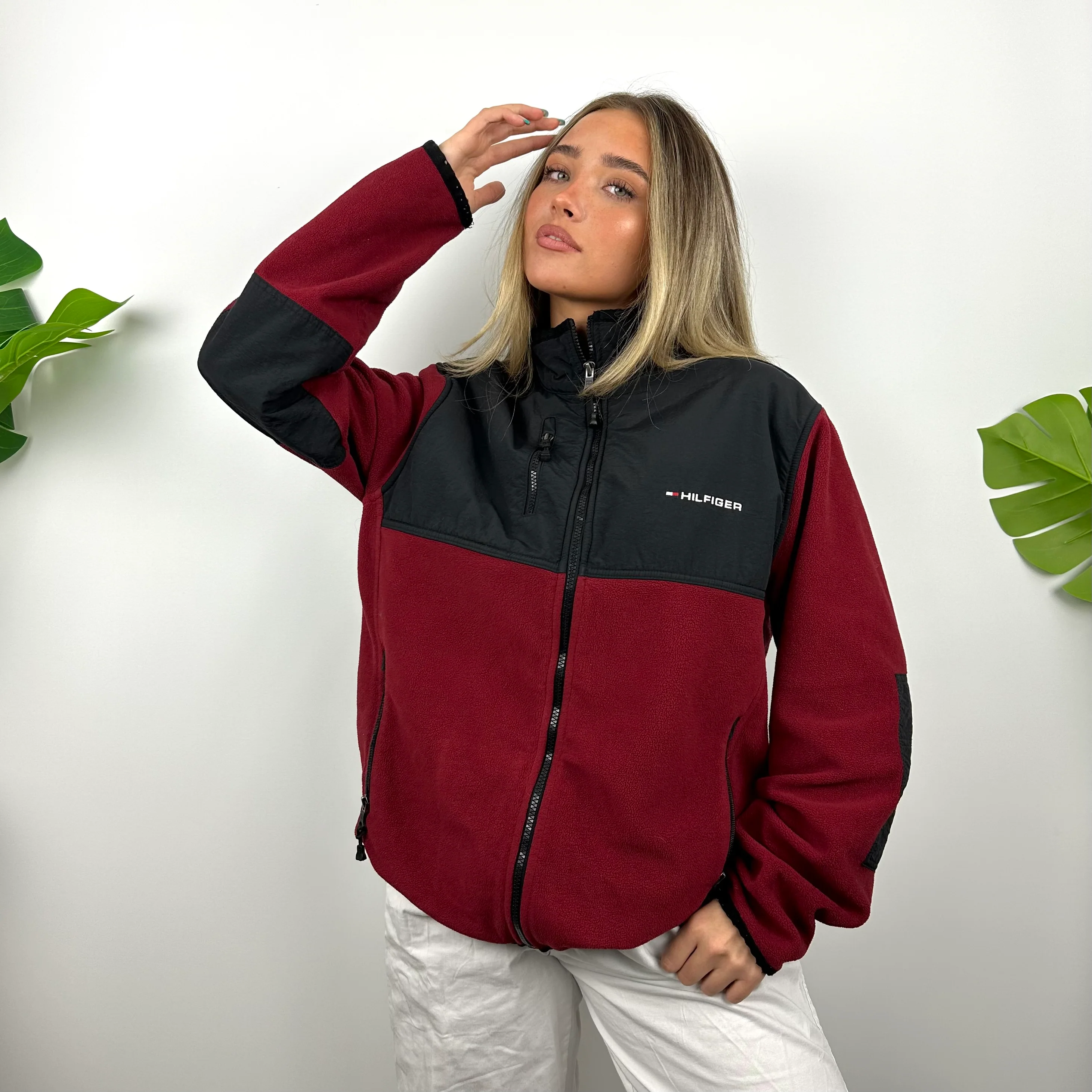 Tommy Hilfiger Red Denali Teddy Bear Fleece Zip Up Jacket (M) - Image 6