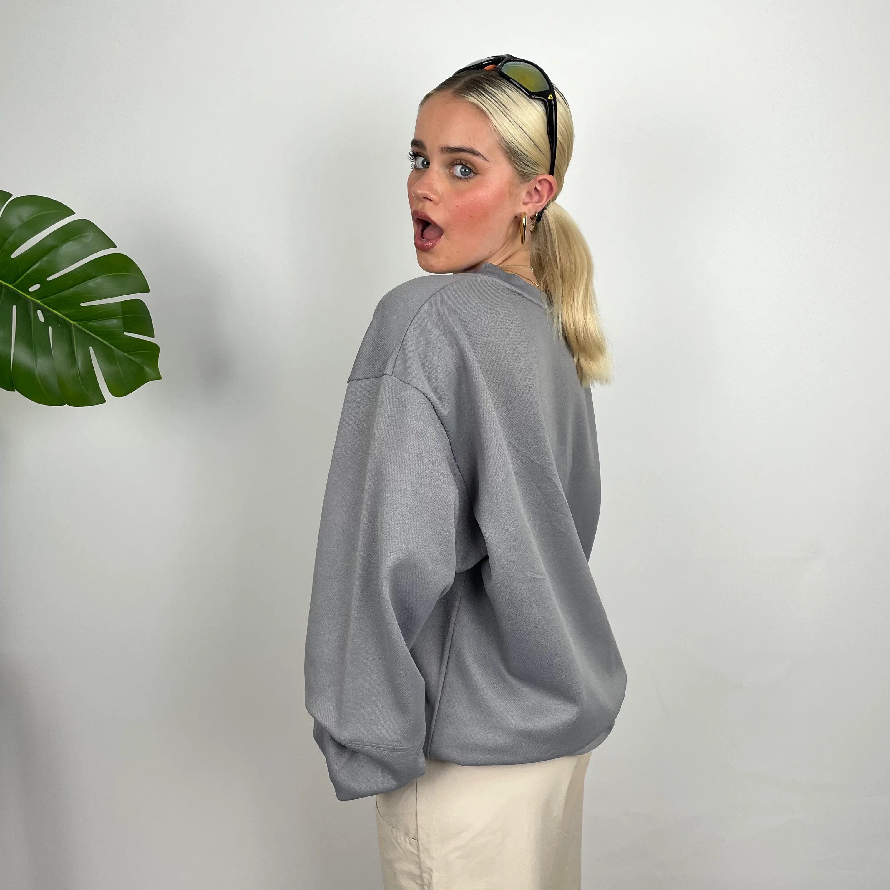 Umbro Grey Embroidered Spell Out Sweatshirt (XL) - Image 6