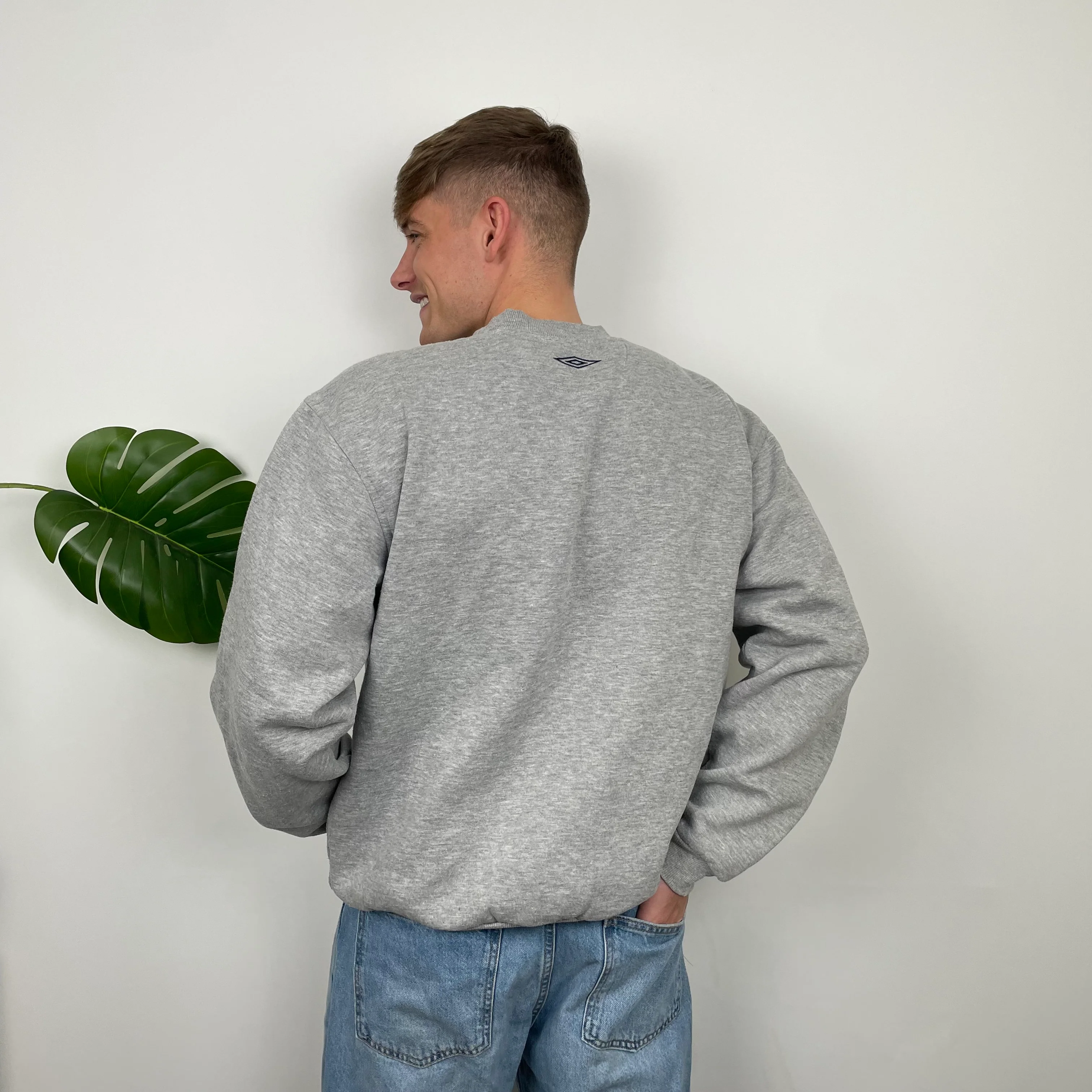 Umbro Grey Embroidered Spell Out Sweatshirt (L) - Image 7