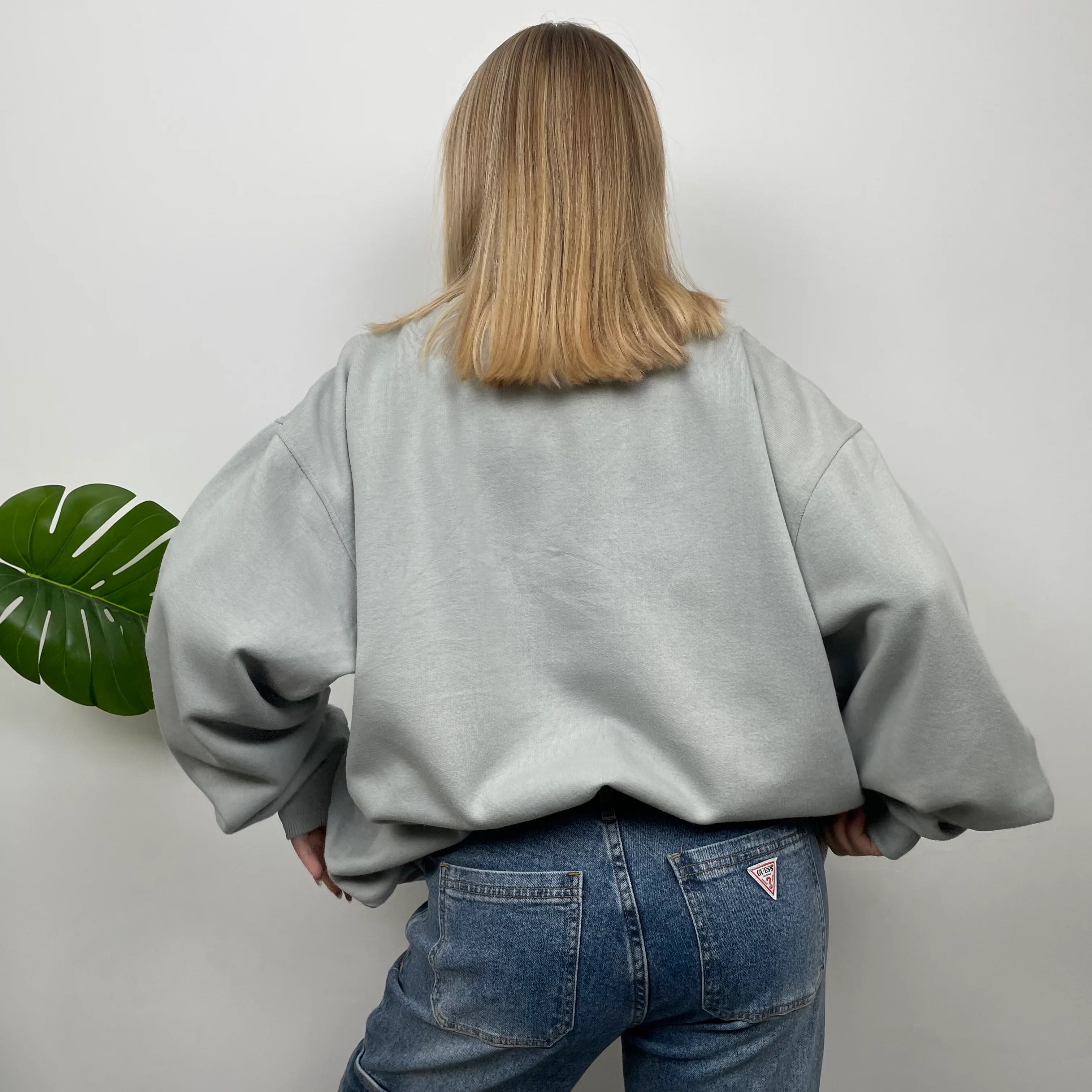 Umbro Grey Green  Embroidered Spell Out Sweatshirt (L) - Image 6