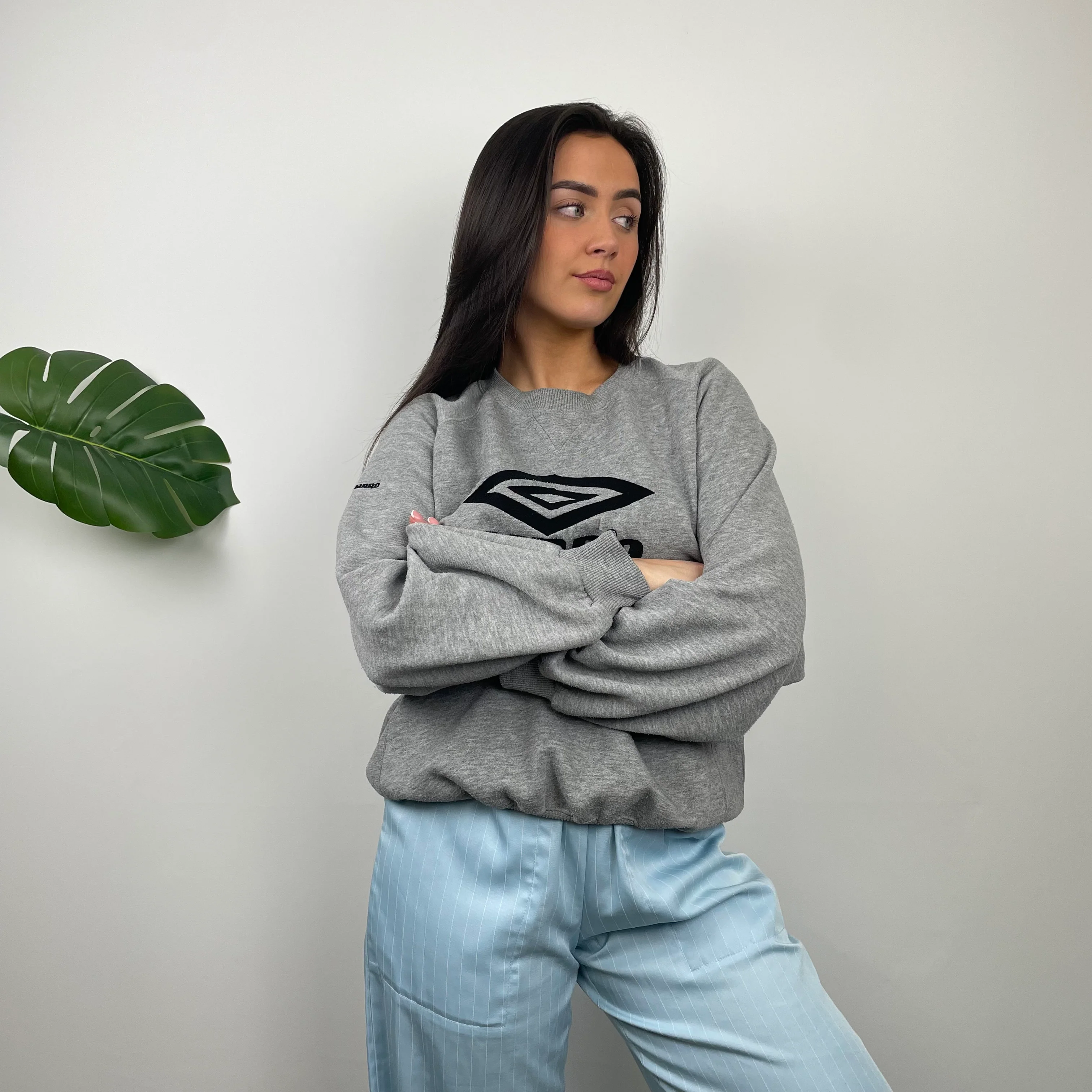 Umbro Grey Embroidered Spell Out Sweatshirt (M) - Image 8