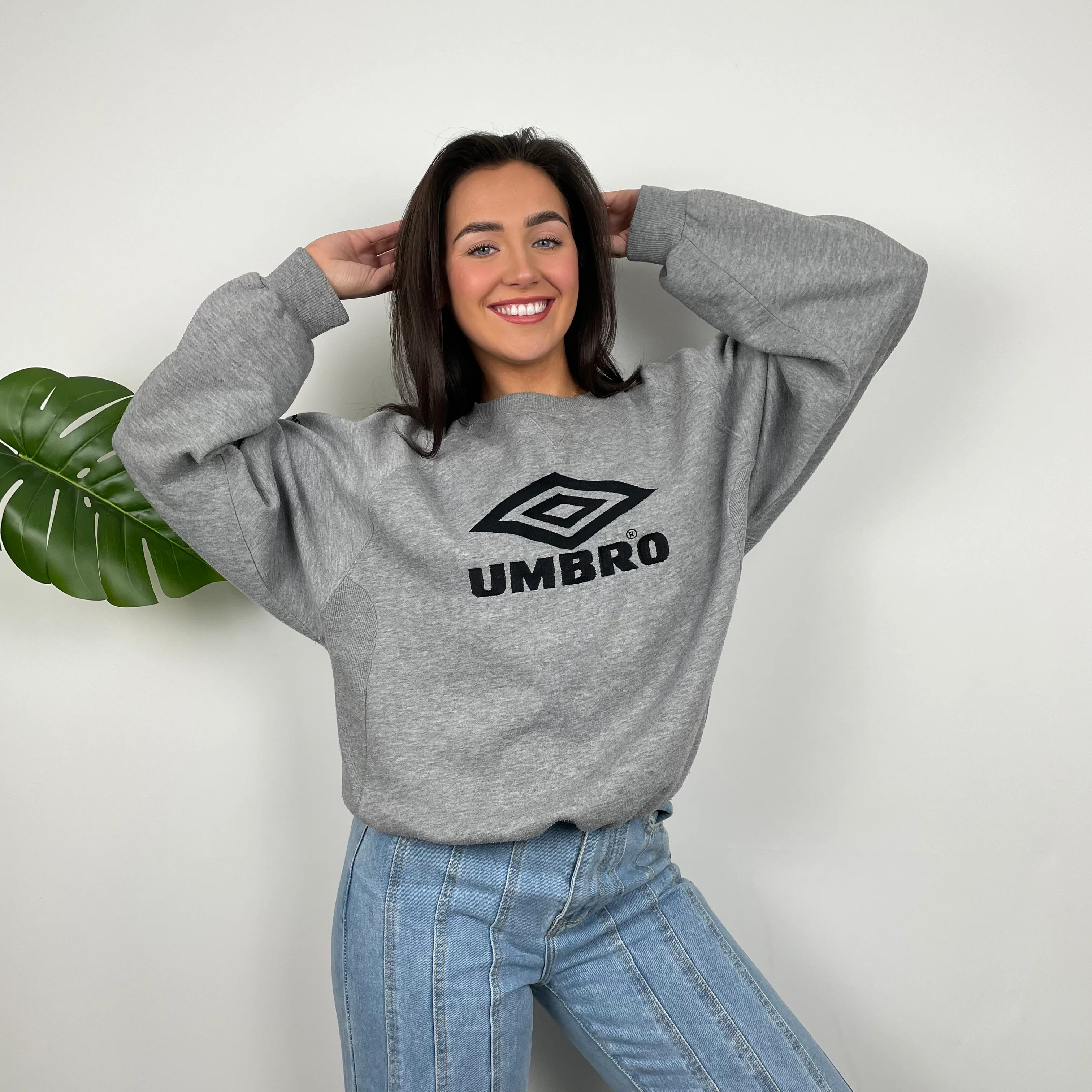 Umbro Grey Embroidered Spell Out Sweatshirt (L) - Image 7