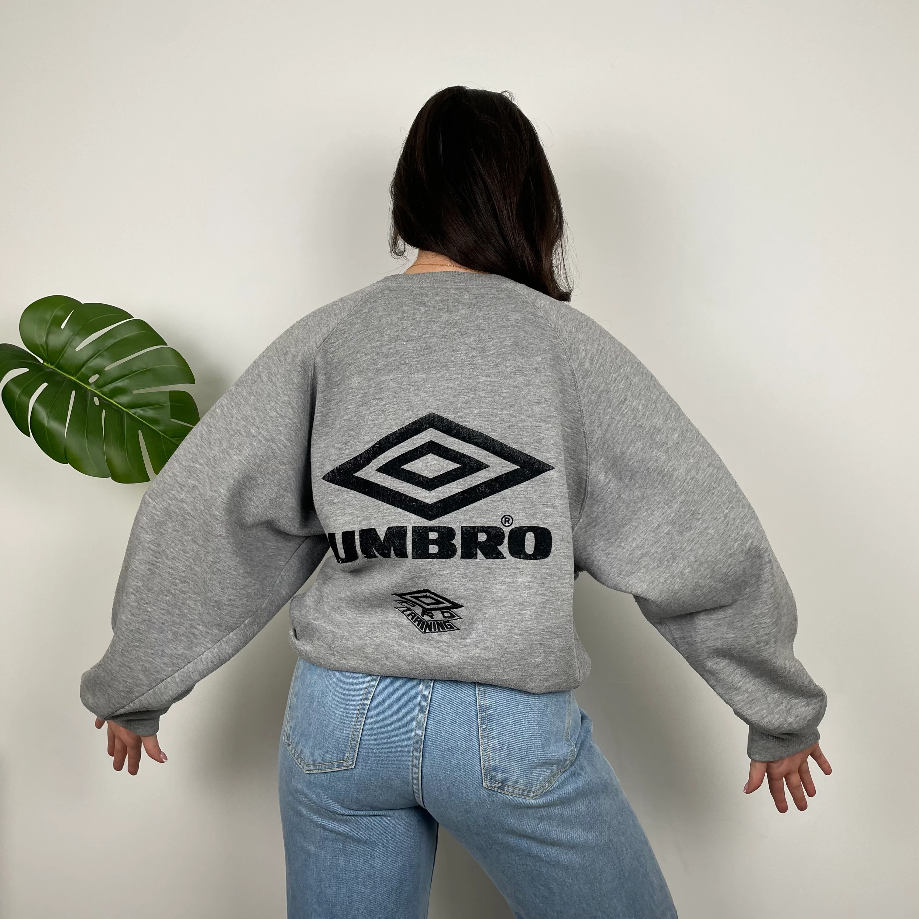 Umbro Grey Embroidered Spell Out Sweatshirt (L) - Image 9