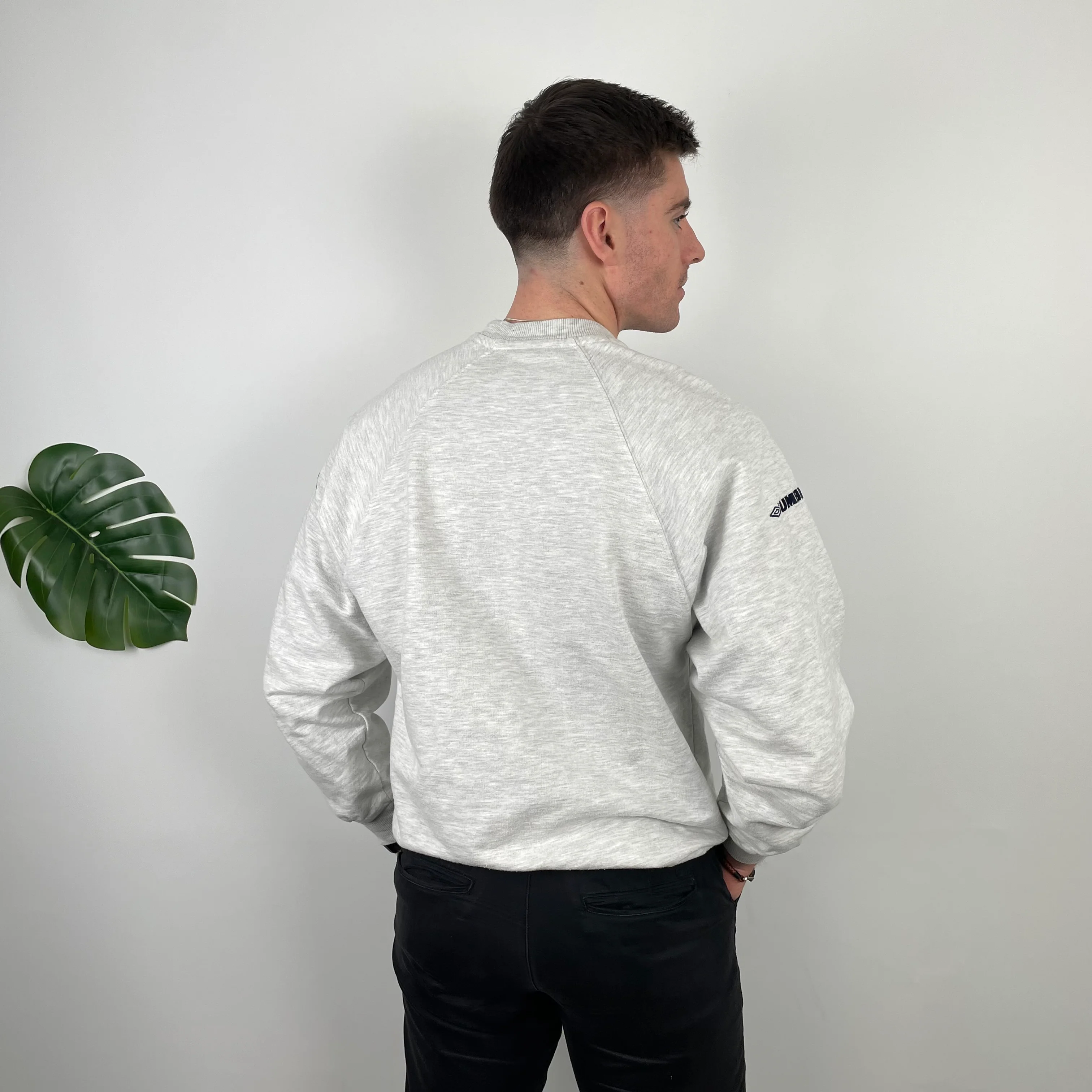 Umbro Grey Embroidered Spell Out Sweatshirt (L) - Image 7