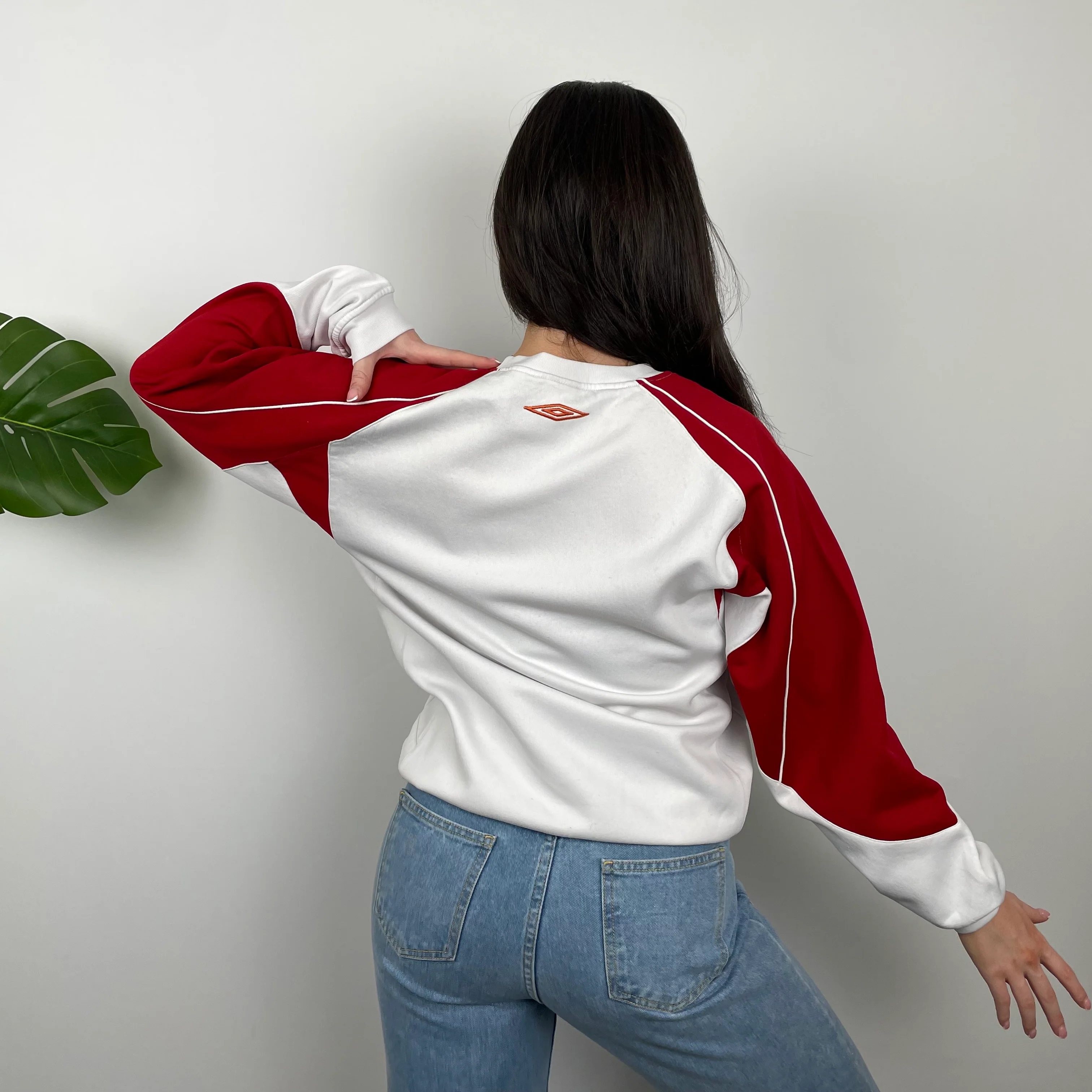 Umbro White Embroidered Spell Out Sweatshirt (L) - Image 3
